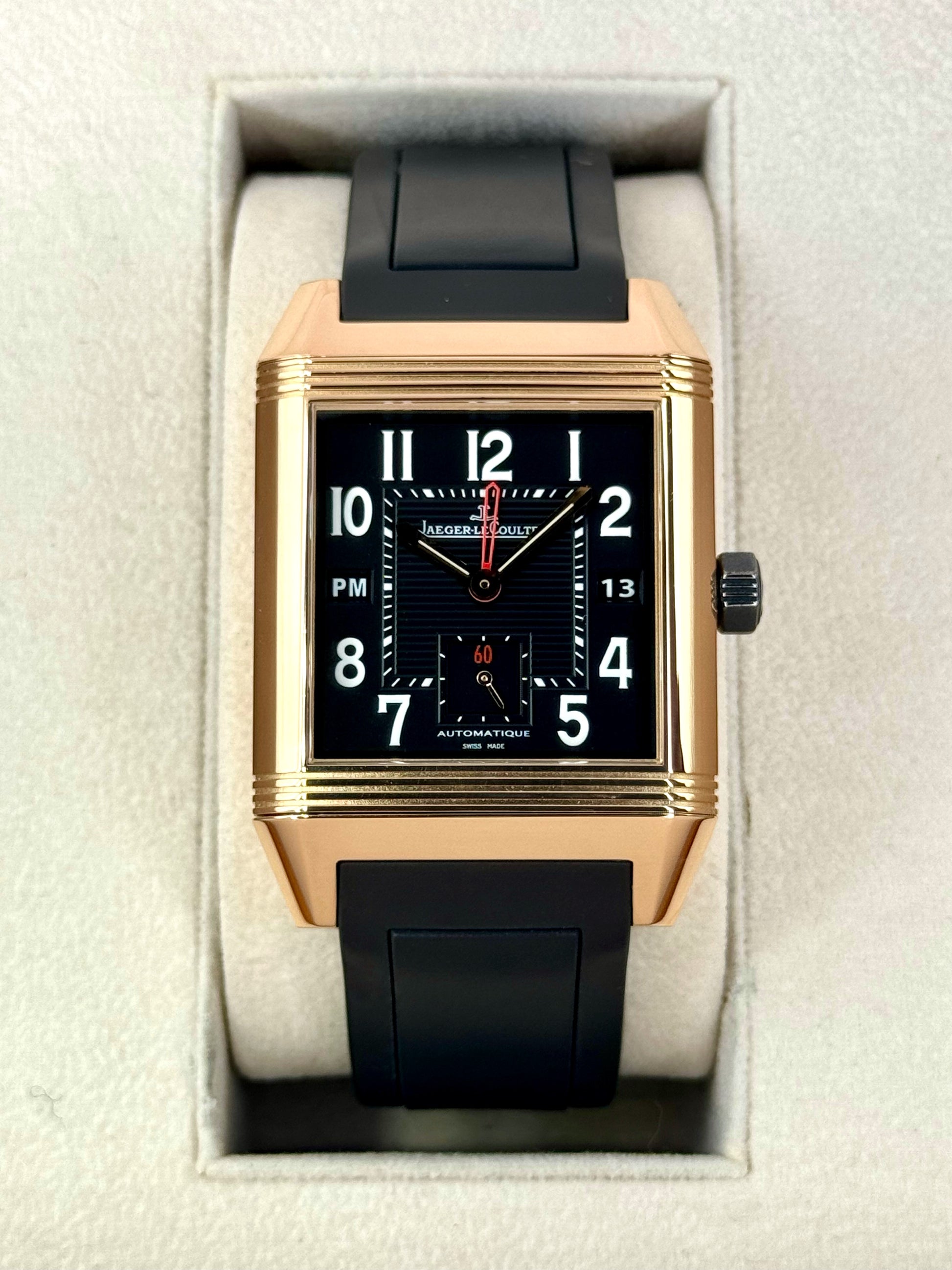 2014 Jaeger-Coultre Reverso Squadra Hometime 35mm 230.2.77 Rose Gold - MyWatchLLC