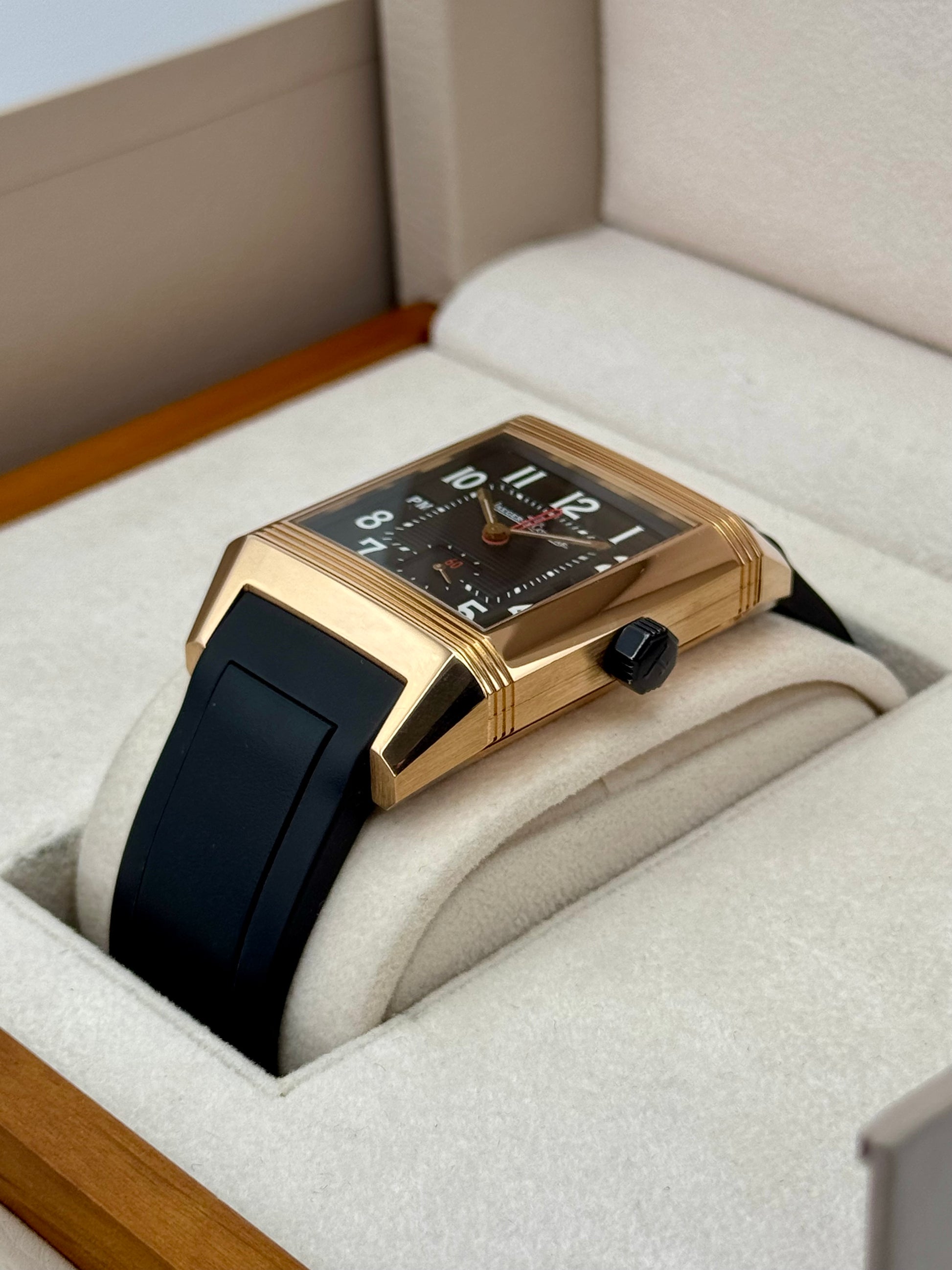 2014 Jaeger-Coultre Reverso Squadra Hometime 35mm 230.2.77 Rose Gold - MyWatchLLC