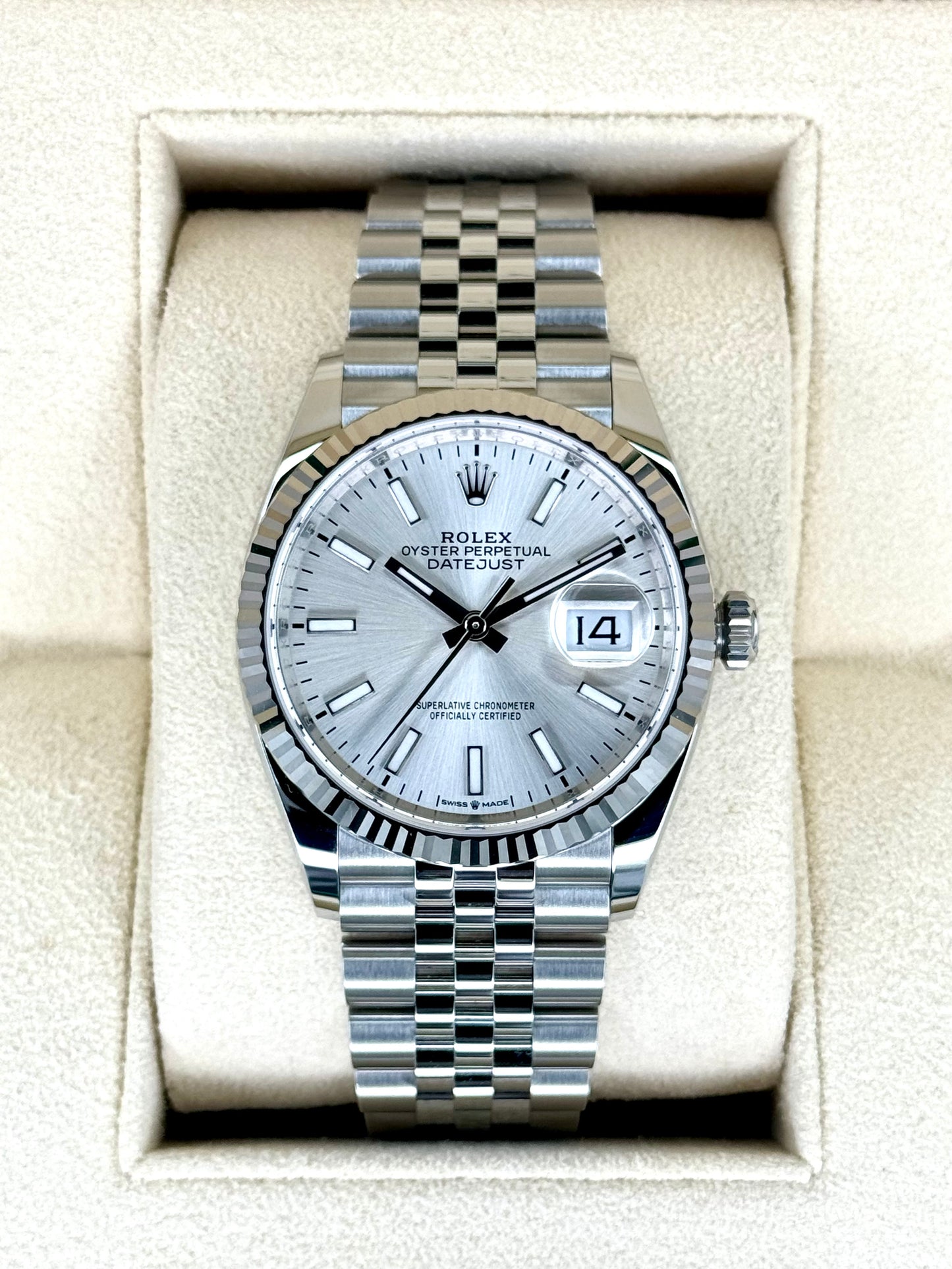 NEW 2024 Rolex Datejust 36mm 126234 Stainless Steel Jubilee Silver Dial - MyWatchLLC