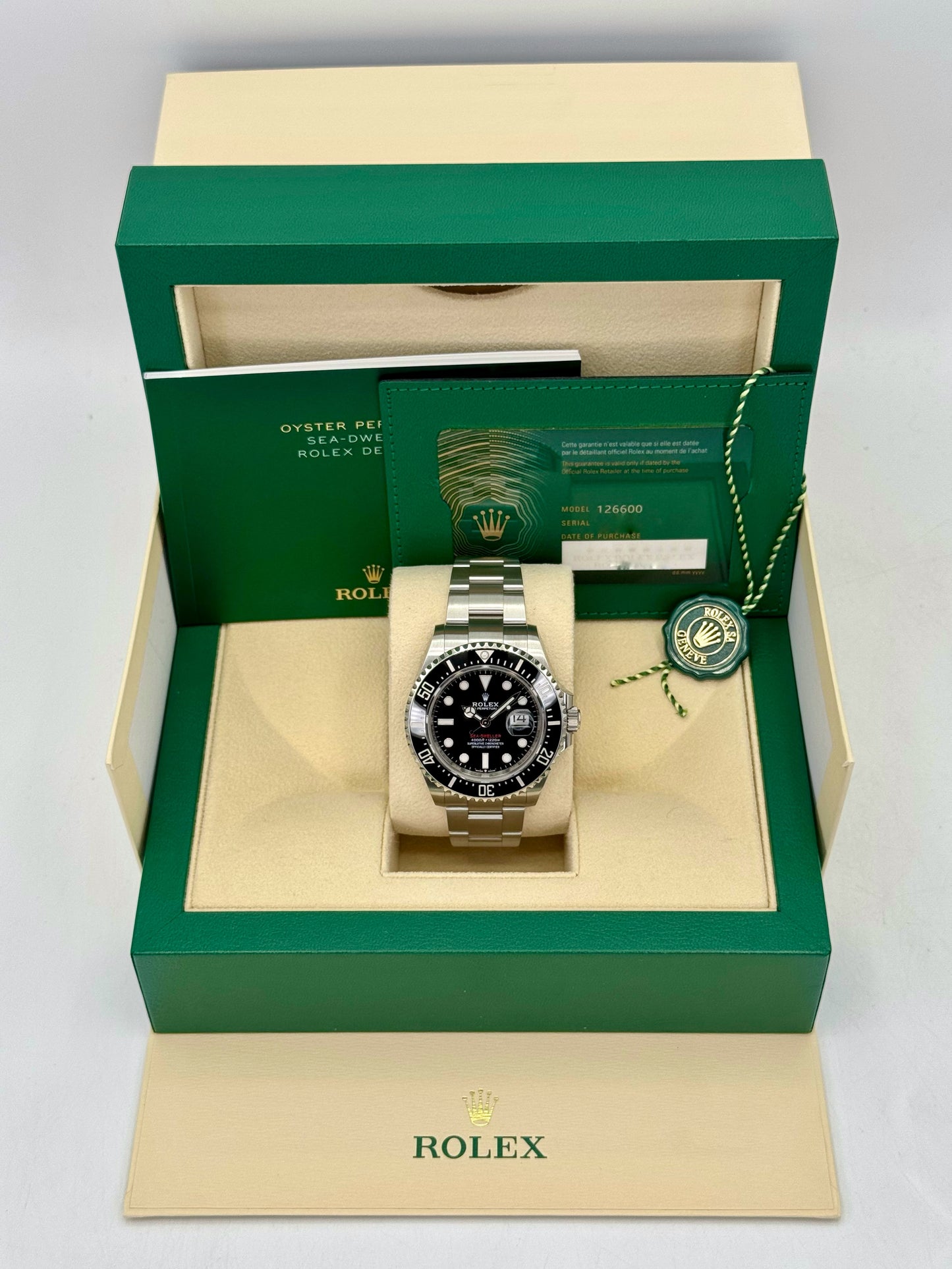 2022 Rolex Sea-Dweller 43mm 126600 Stainless Steel Black Dial