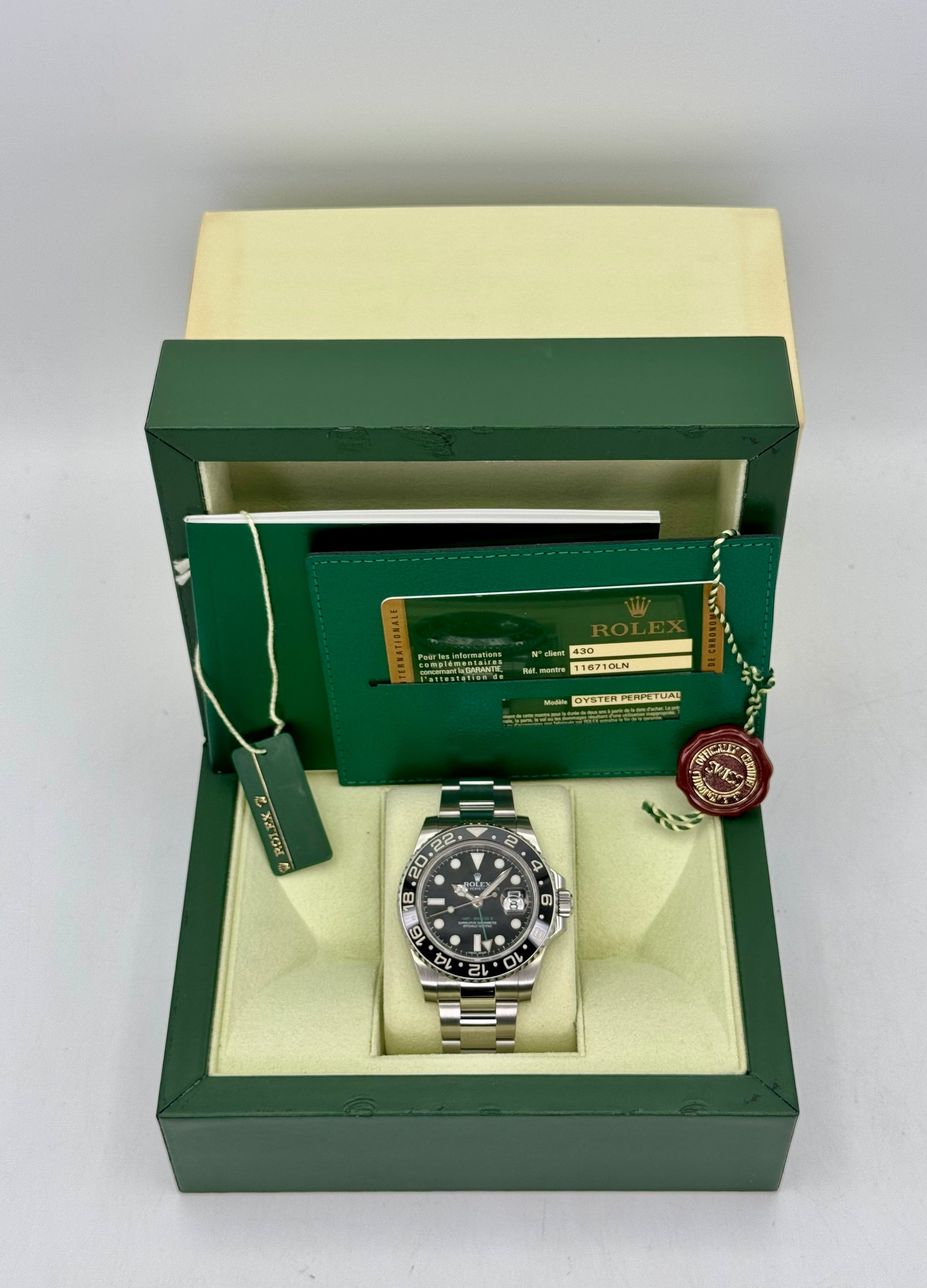 2012 Rolex GMT-Master II 40mm 116710LN Stainless Steel Black Dial - MyWatchLLC