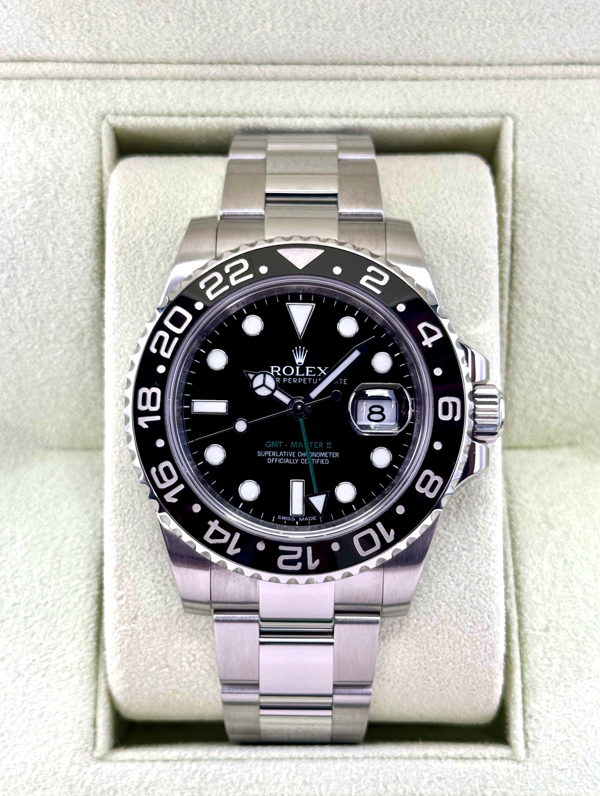 2012 Rolex GMT-Master II 40mm 116710LN Stainless Steel Black Dial - MyWatchLLC