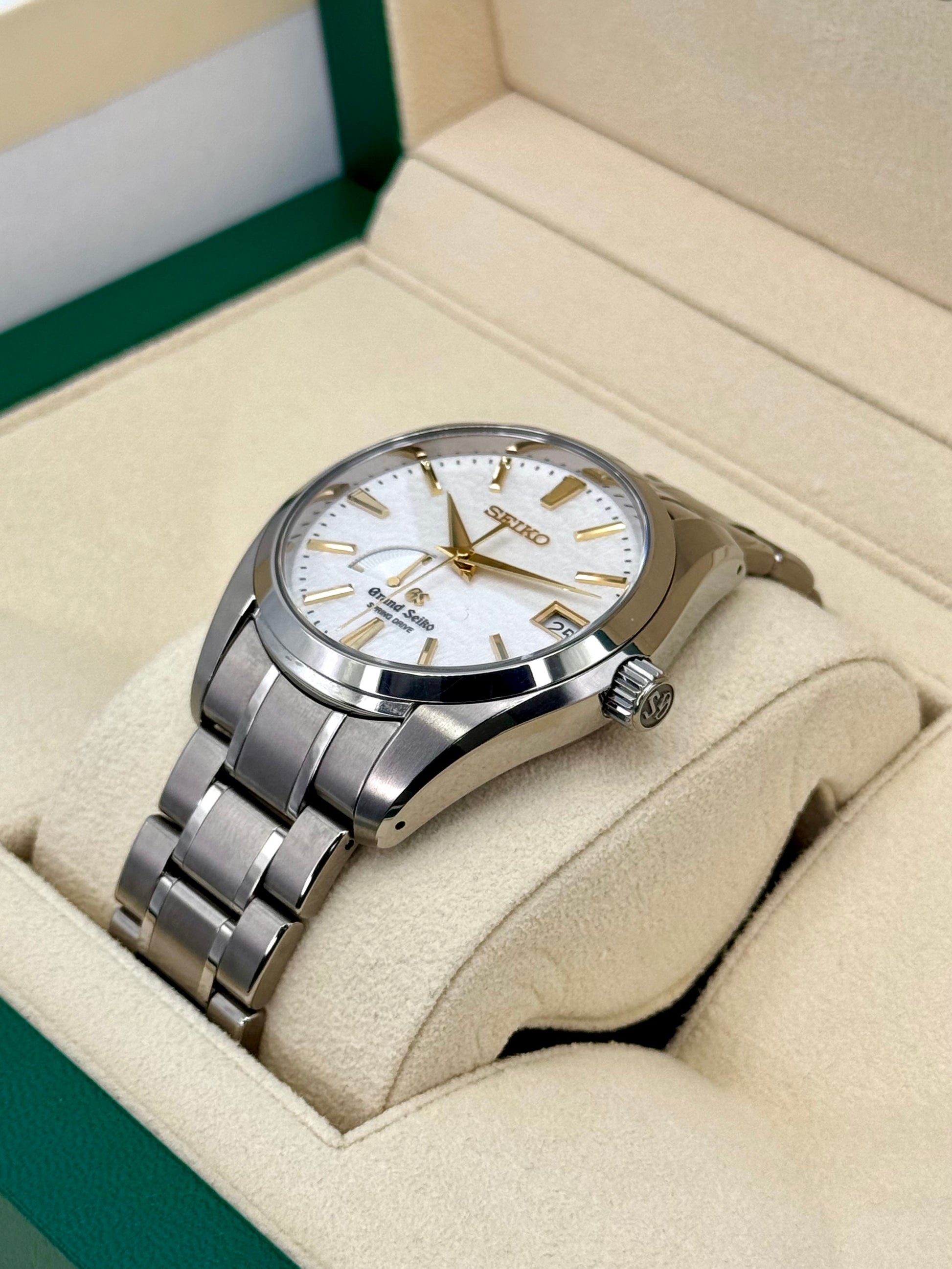 2017 Grand Seiko Spring Drive 40mm SBGA059 Titanium White Dial - MyWatchLLC