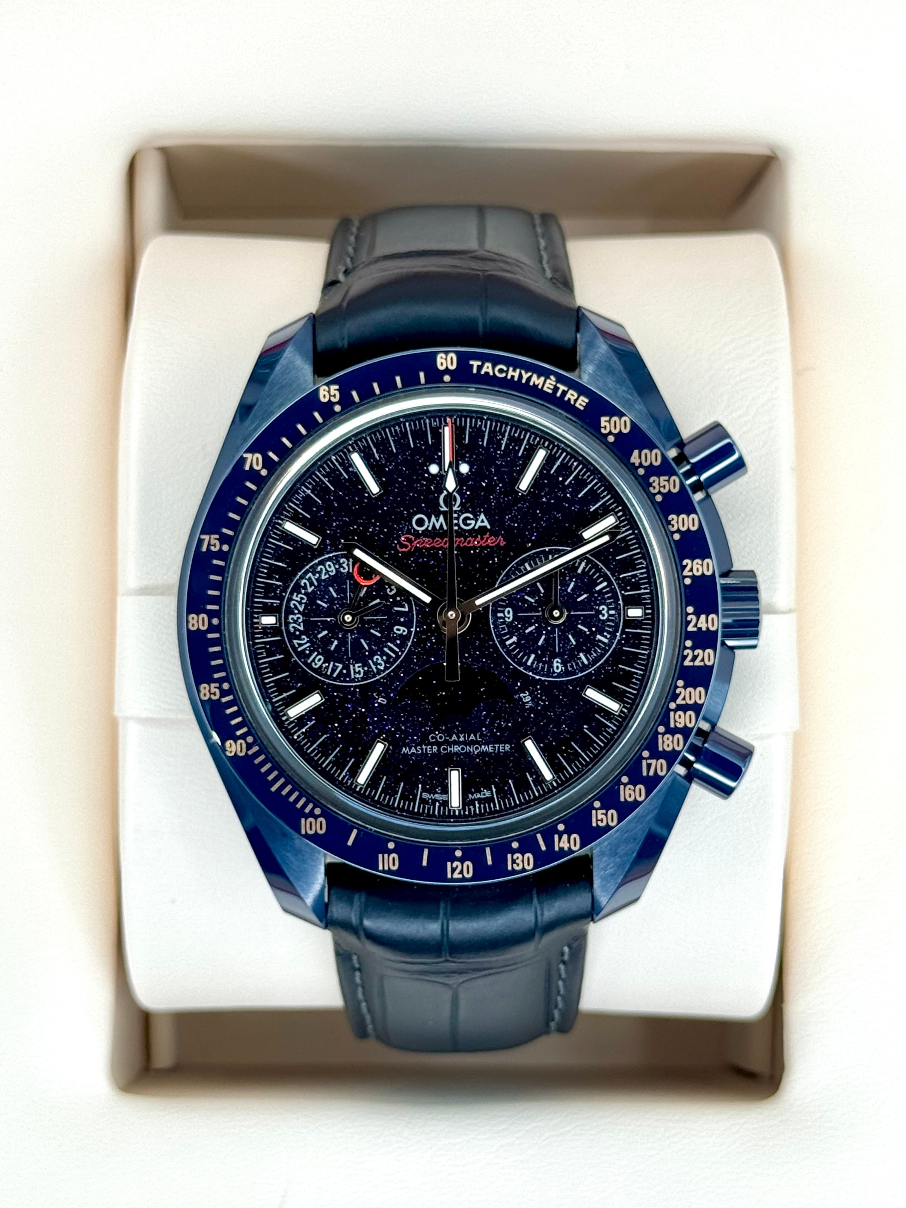 Omega speedmaster blue dial best sale