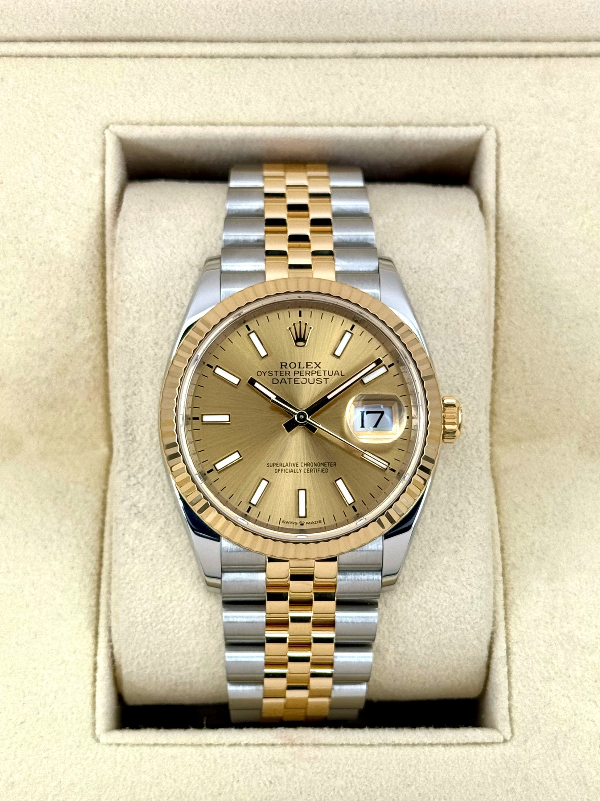 2023 Rolex Datejust 36mm 126233 Two-Tone Champagne Dial - MyWatchLLC