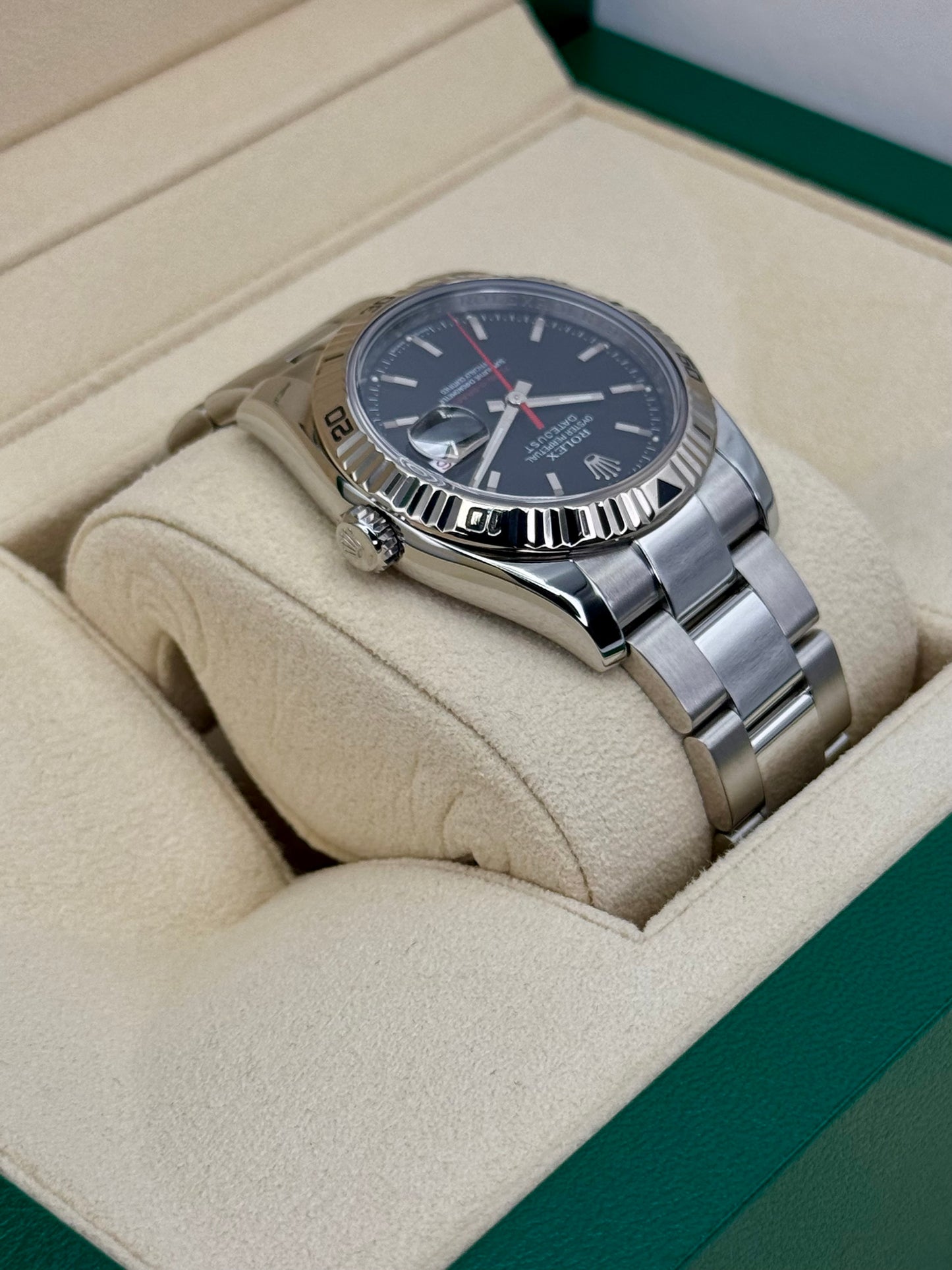 2005 Rolex Datejust Turn-O-Graph 36mm 116264 Oyster Black Dial Dial