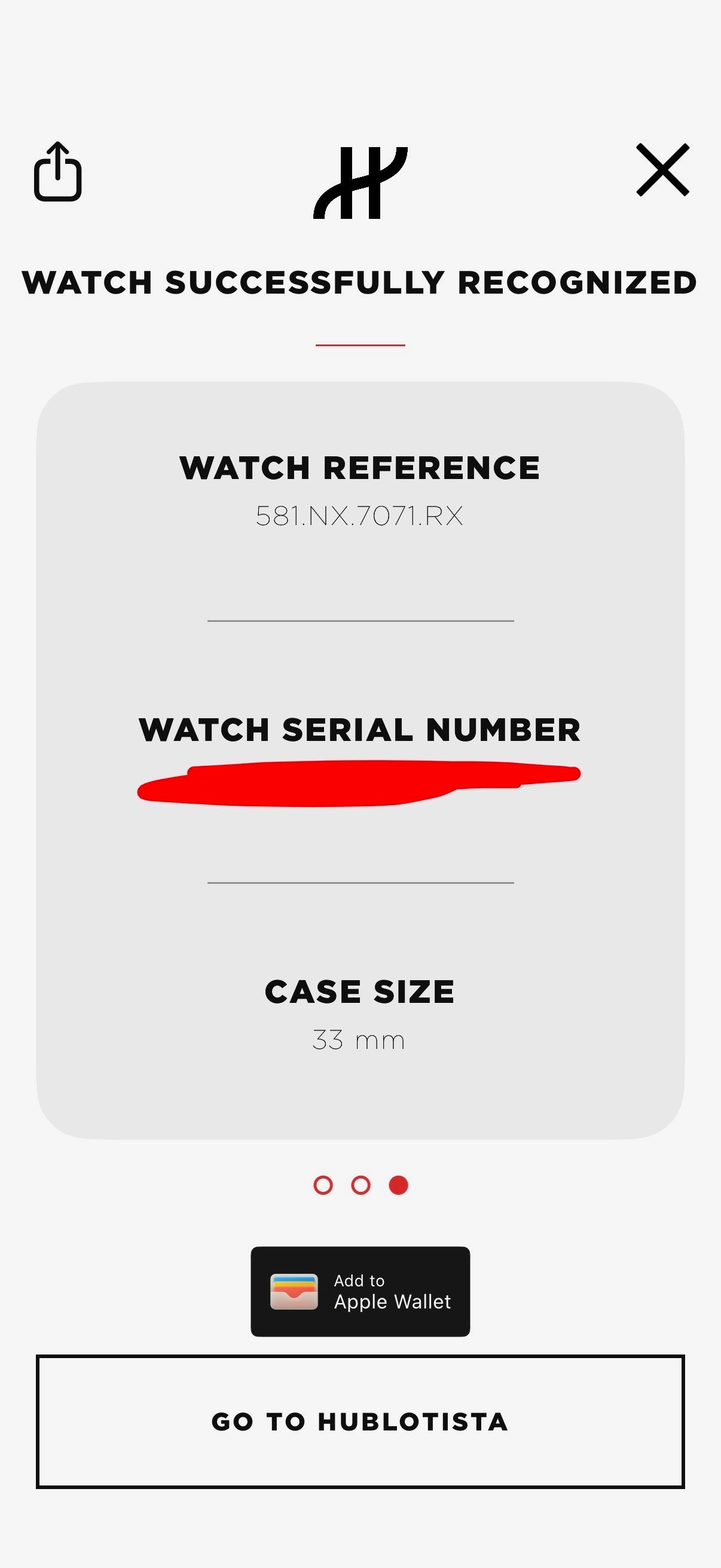 2022 Ladies Hublot Classic Fusion 33mm 581.NX.7071.RX Titanium Grey Dial - MyWatchLLC