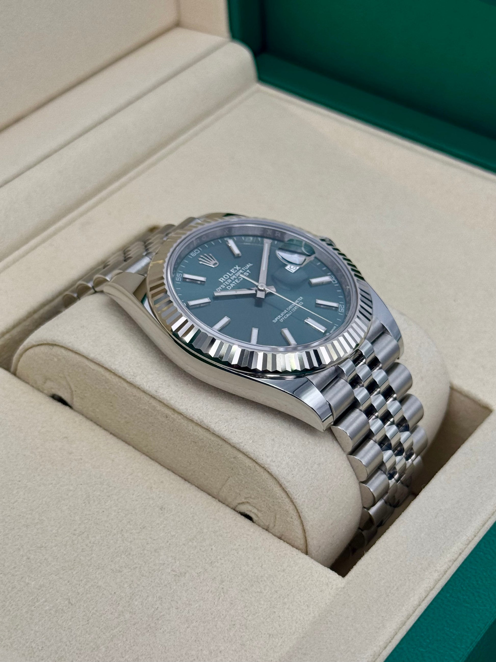 NEW 2025 Rolex Datejust 41mm 126334 Jubilee Green Dial - MyWatchLLC