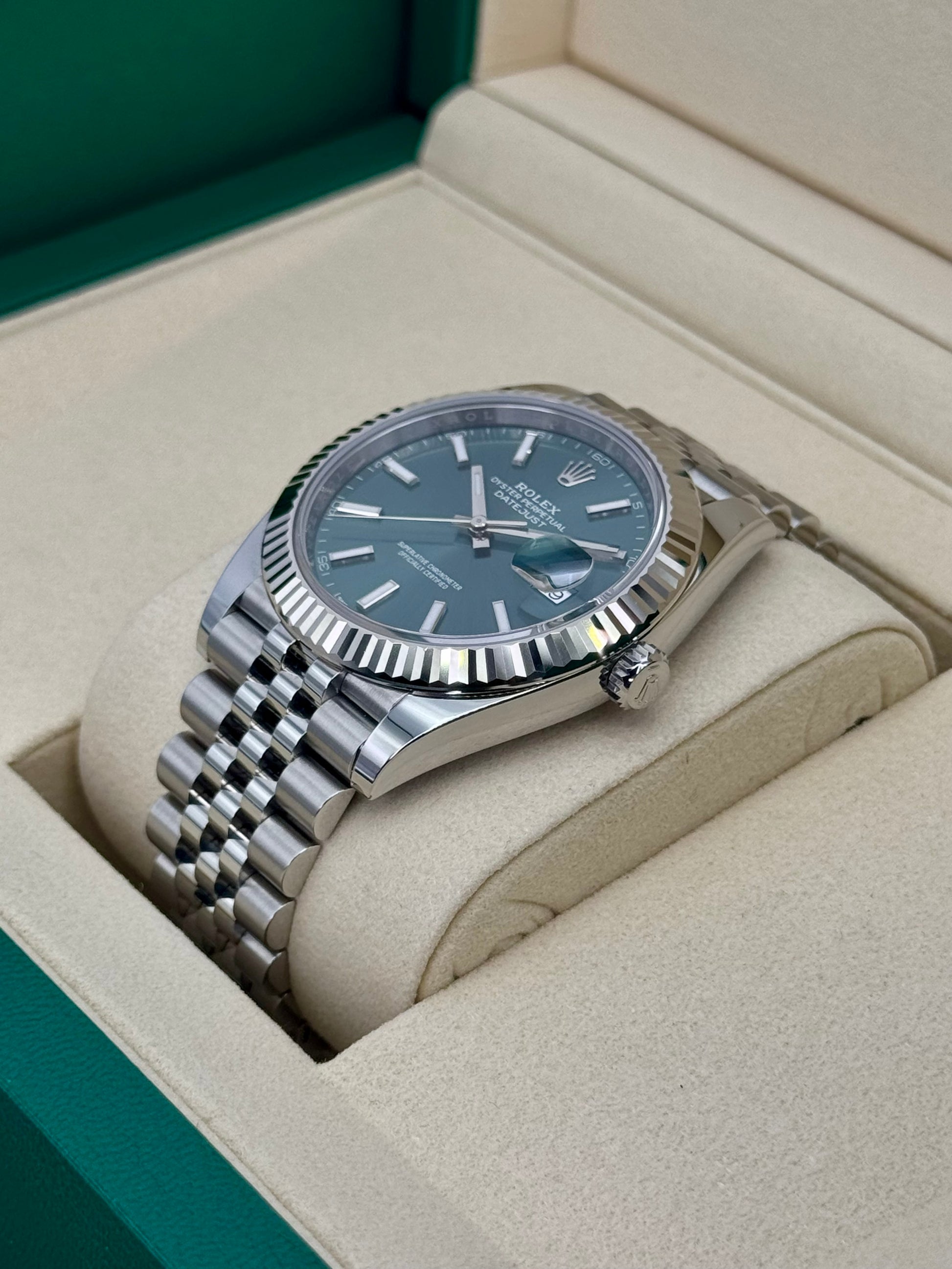 NEW 2025 Rolex Datejust 41mm 126334 Jubilee Green Dial - MyWatchLLC