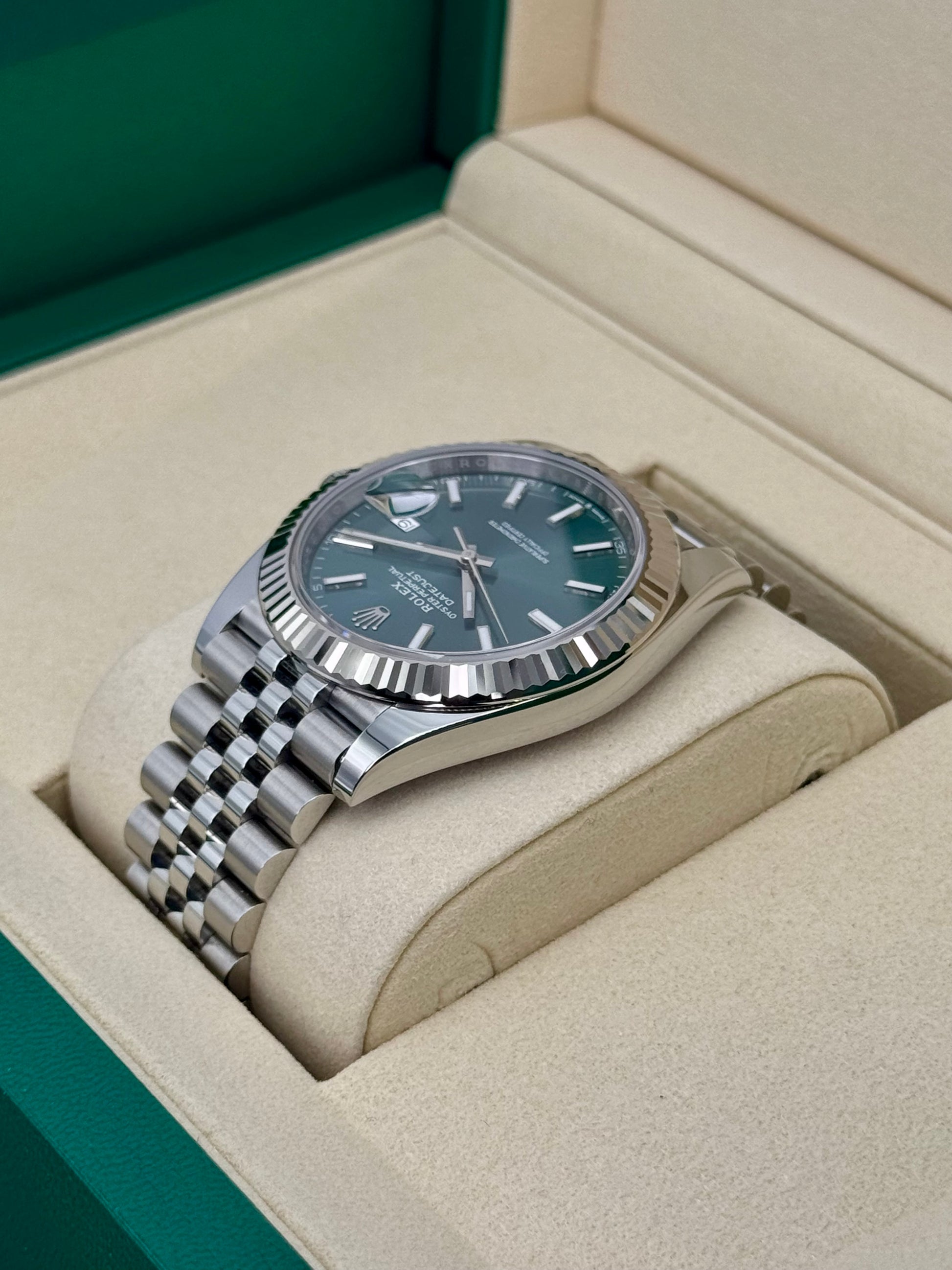 NEW 2025 Rolex Datejust 41mm 126334 Jubilee Green Dial - MyWatchLLC
