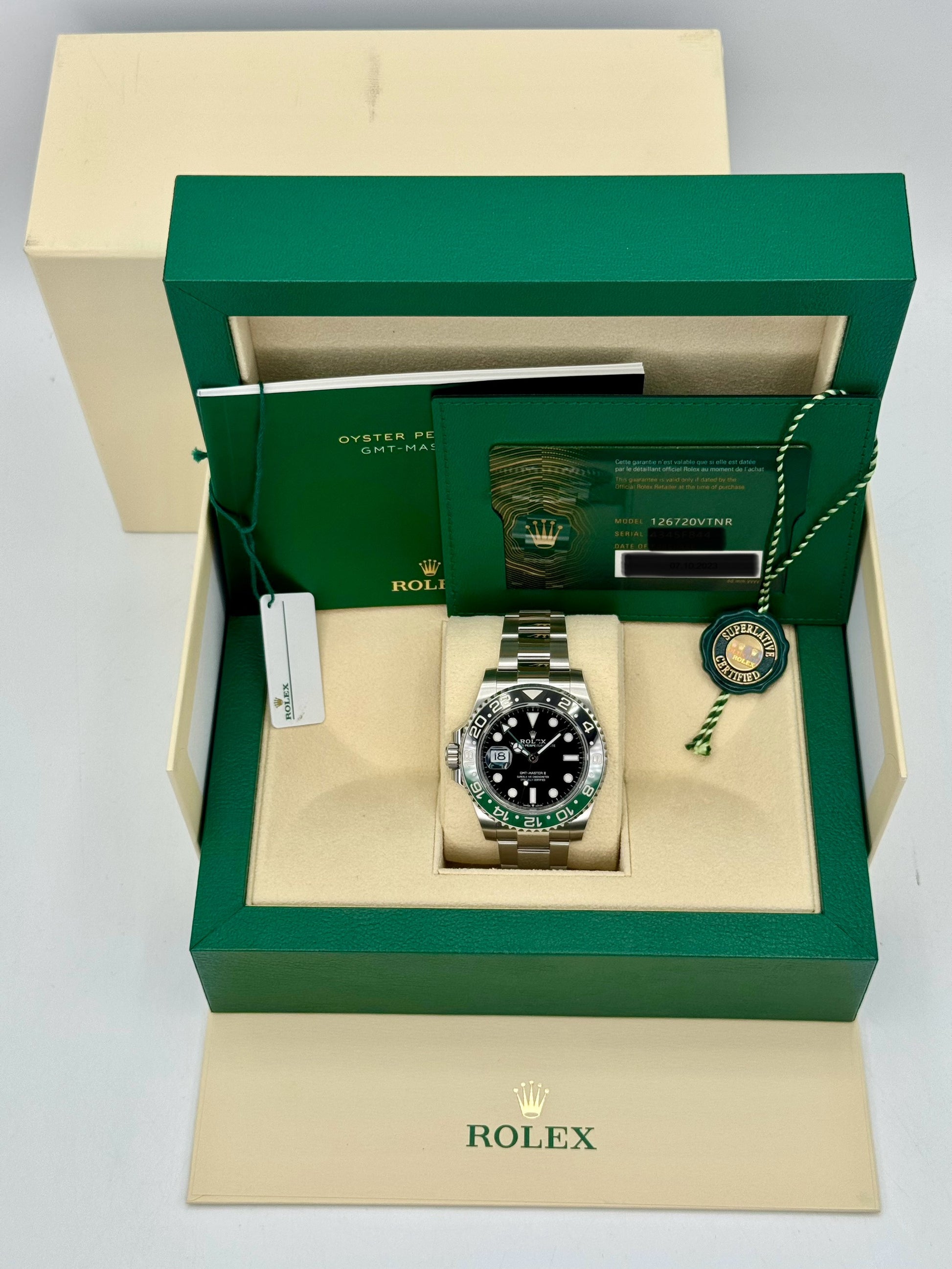 2023 Rolex GMT-Master II “Sprite” 40mm 126720VTNR Oyster - MyWatchLLC