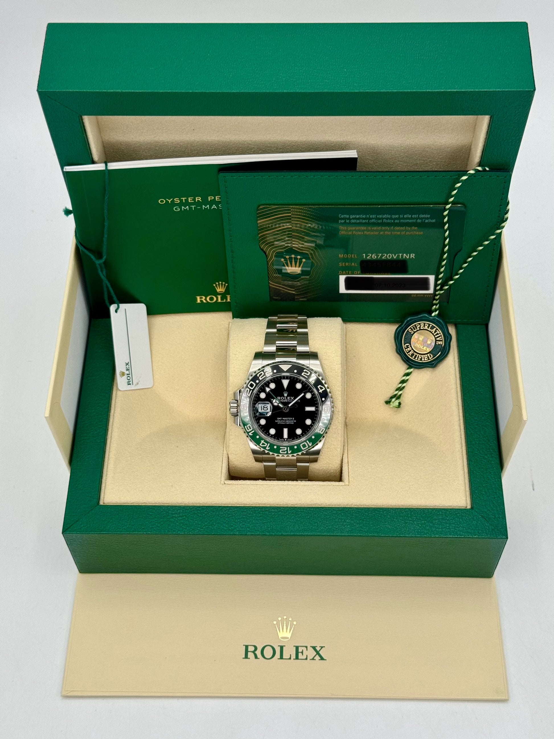 2023 Rolex GMT-Master II “Sprite” 40mm 126720VTNR Oyster - MyWatchLLC