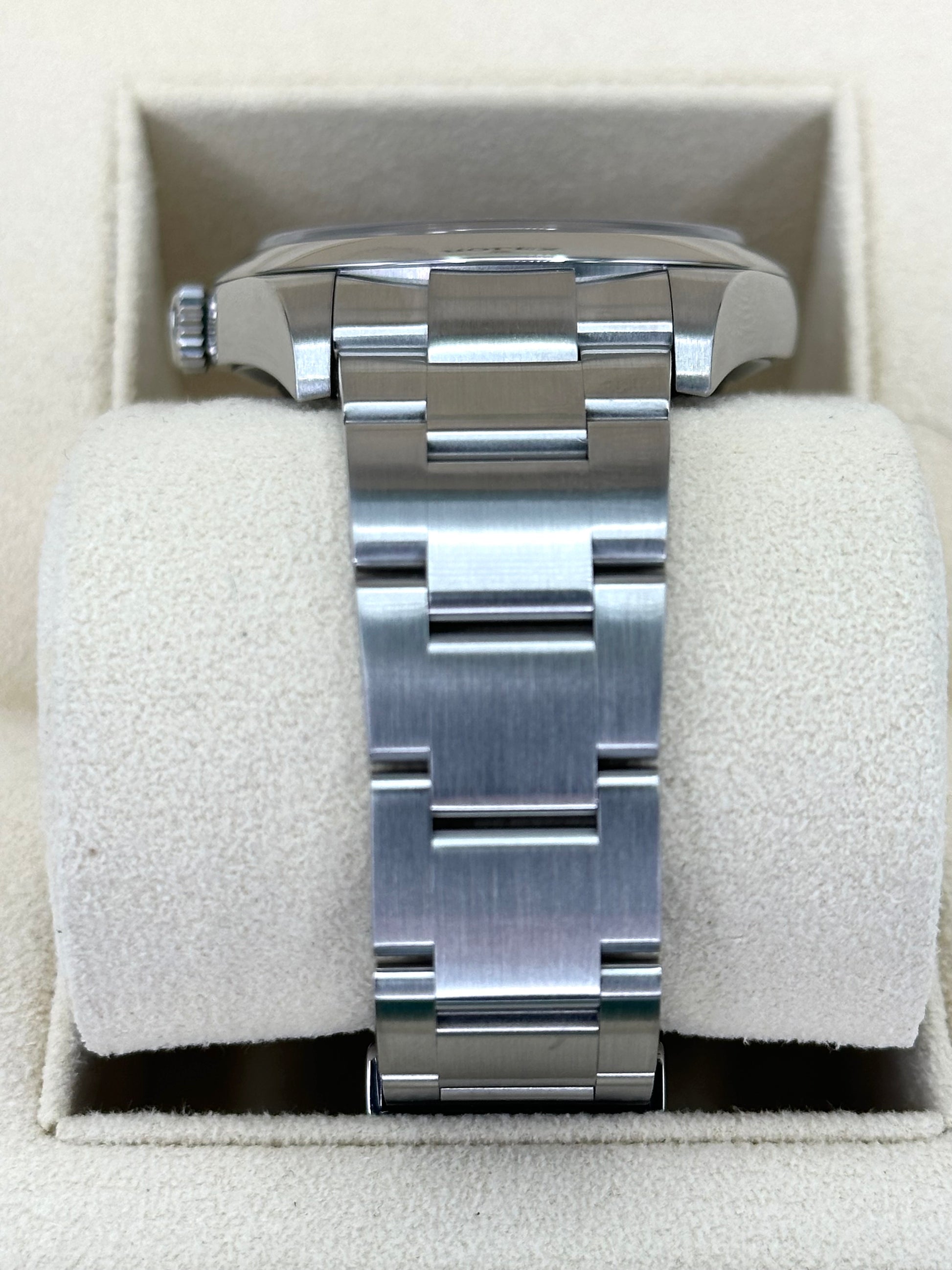 Rolex Oyster Perpetual 39mm 114300 Blue Stick Dial - MyWatchLLC