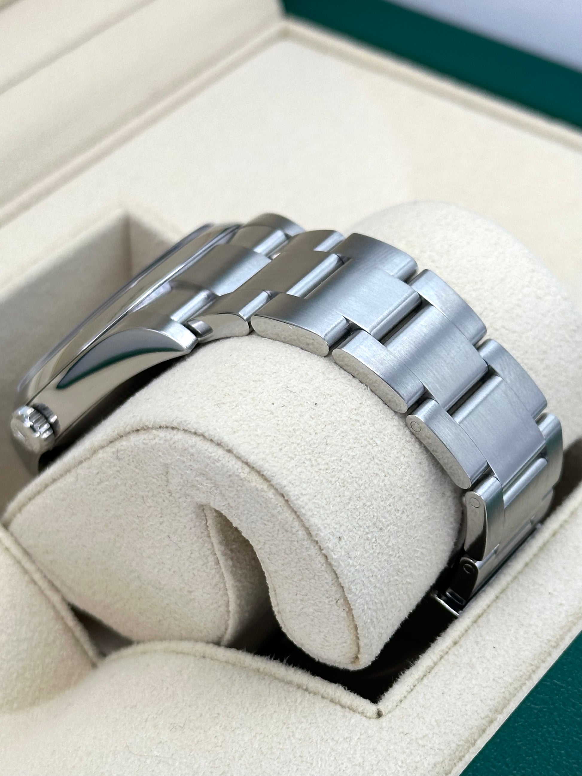 Rolex Oyster Perpetual 39mm 114300 Blue Stick Dial - MyWatchLLC