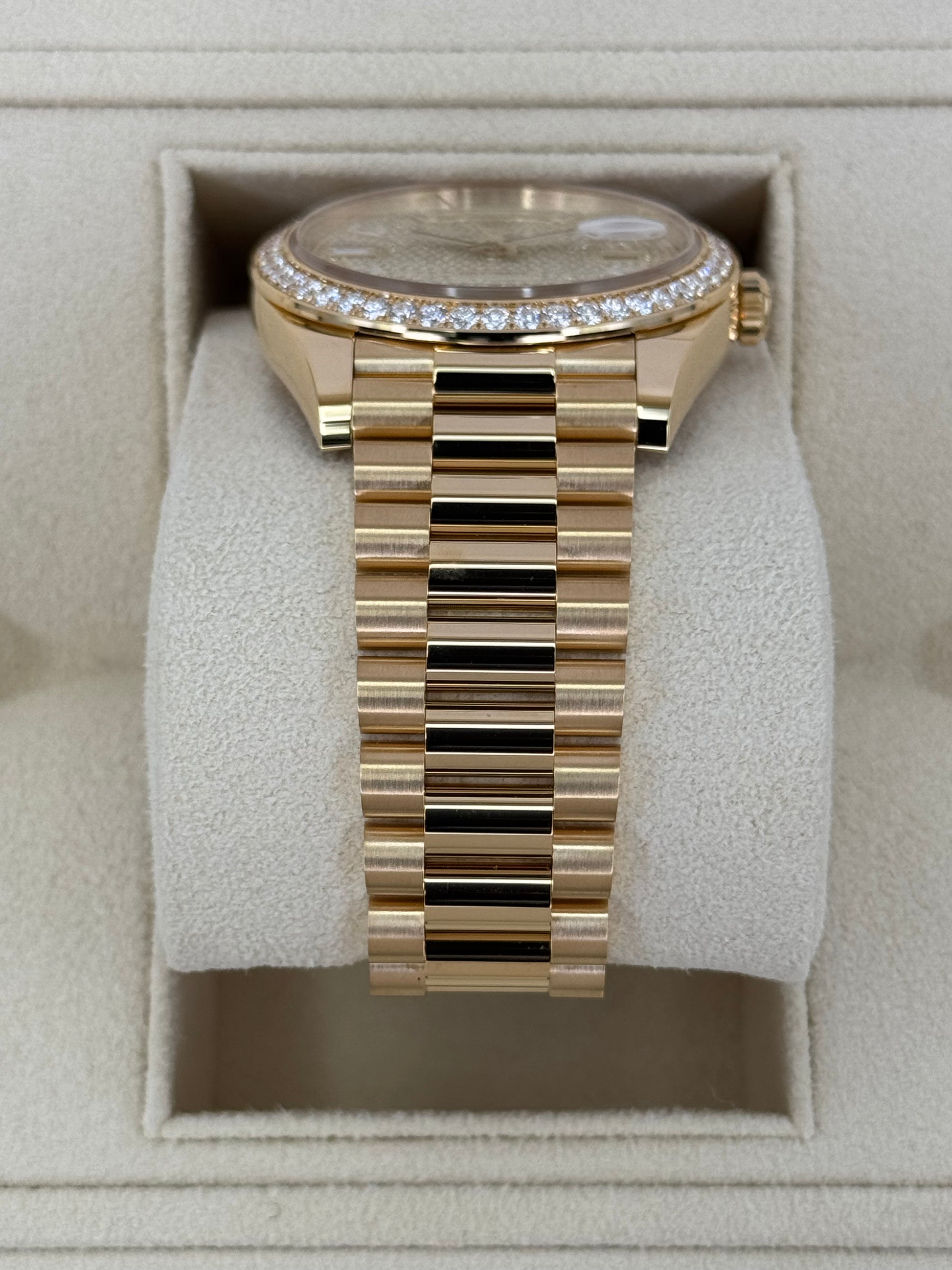 NEW 2024 Rolex Day-Date 40mm 228348RBR Diamond Paved Dial - MyWatchLLC