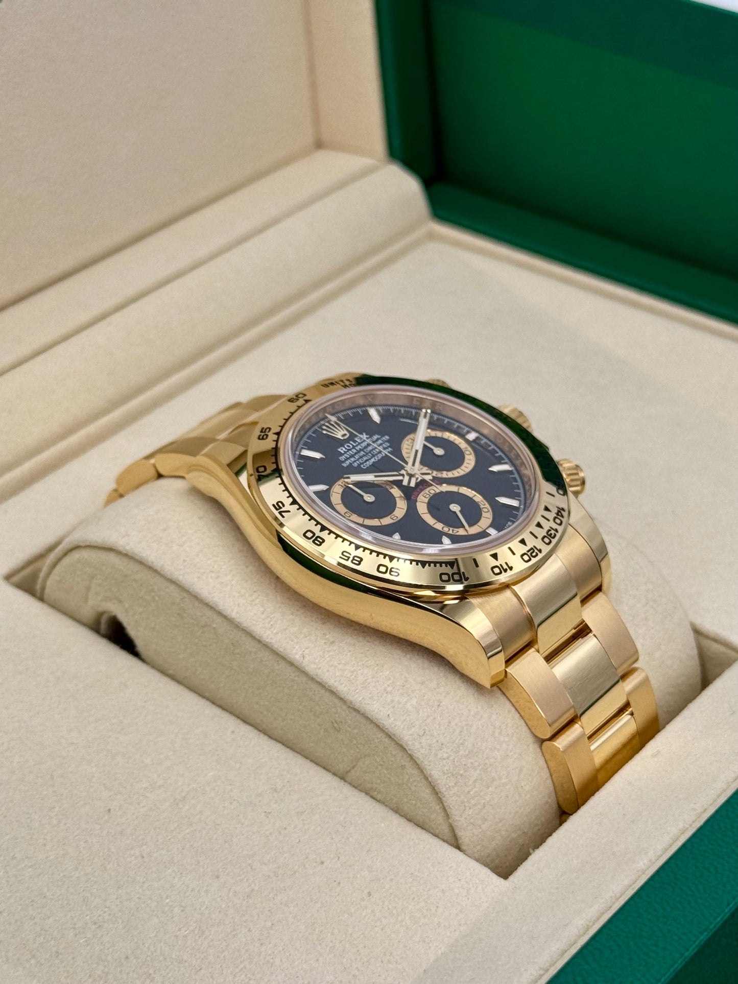 NEW 2025 Rolex Daytona 40mm 126508 18K Yellow Gold Black Dial - MyWatchLLC