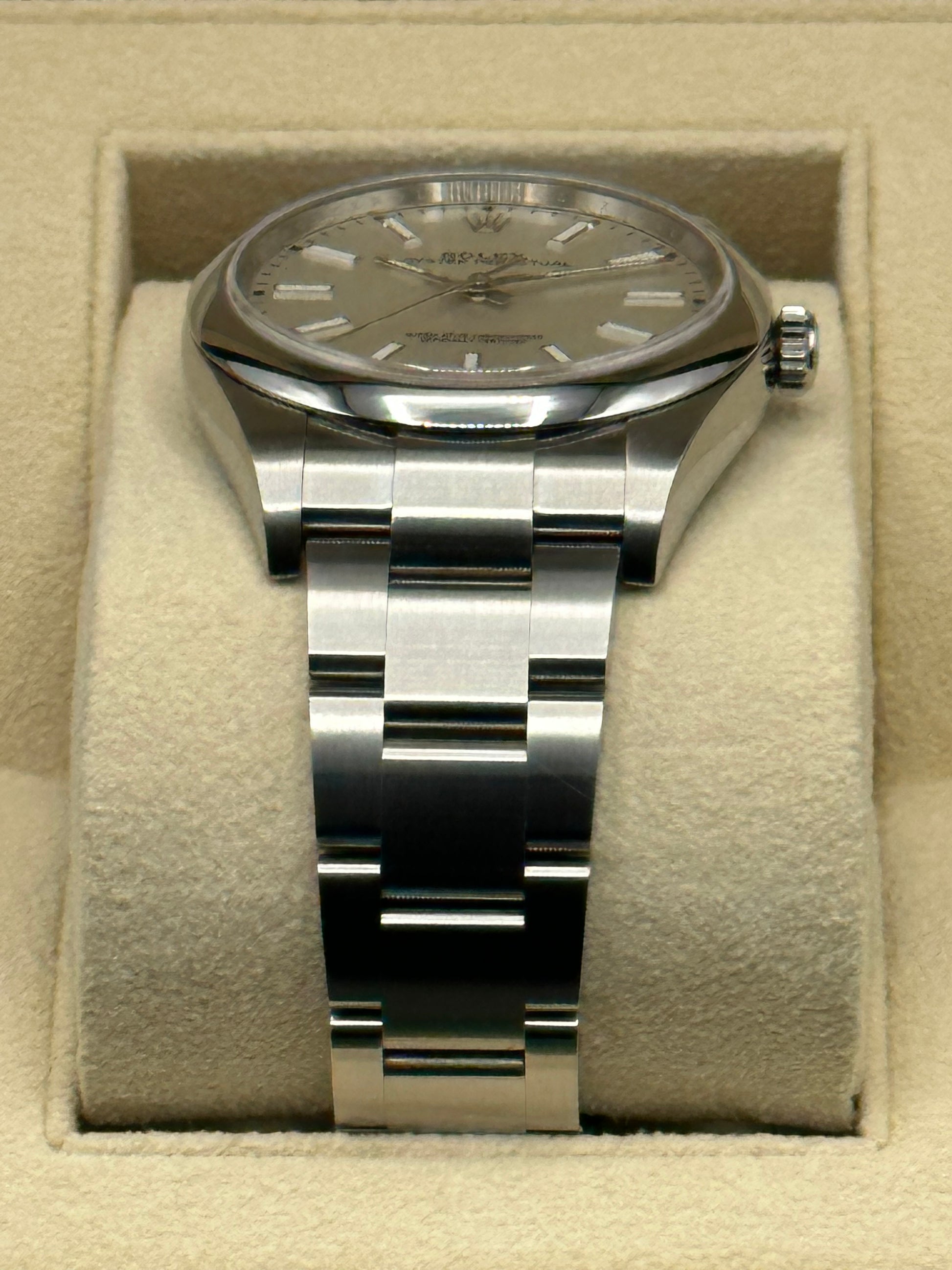 2019 Rolex Oyster Perpetual 39mm Stainless Steel White Index Dial - MyWatchLLC