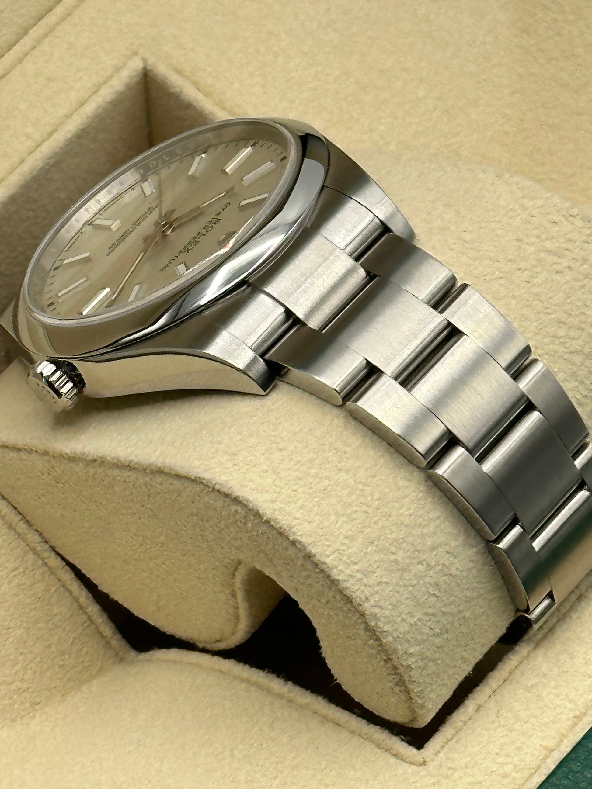 2019 Rolex Oyster Perpetual 39mm Stainless Steel White Index Dial - MyWatchLLC