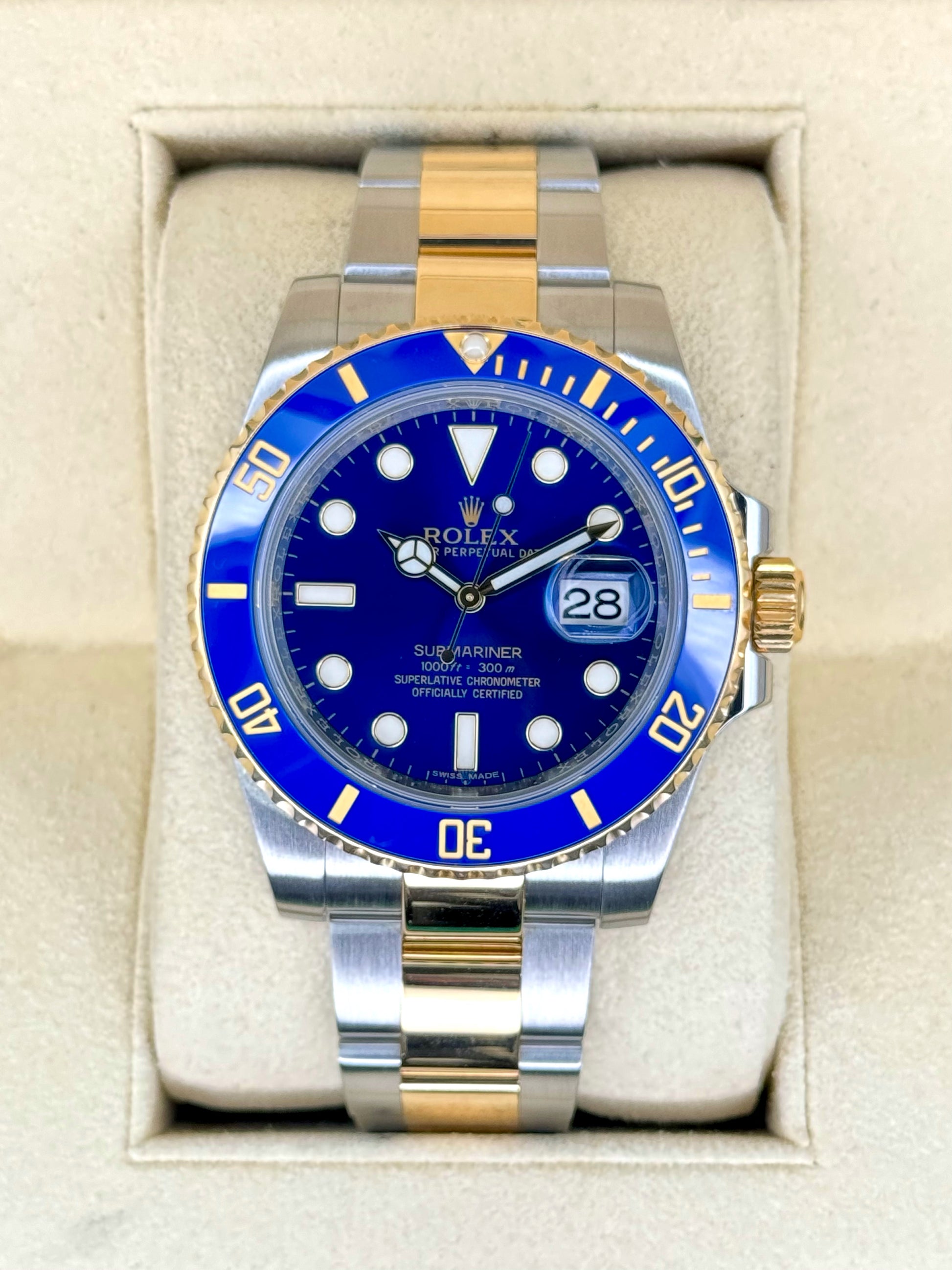 2016 Rolex Submariner "Bluesy" 40mm 116613LB Two-Tone Blue Dial - MyWatchLLC