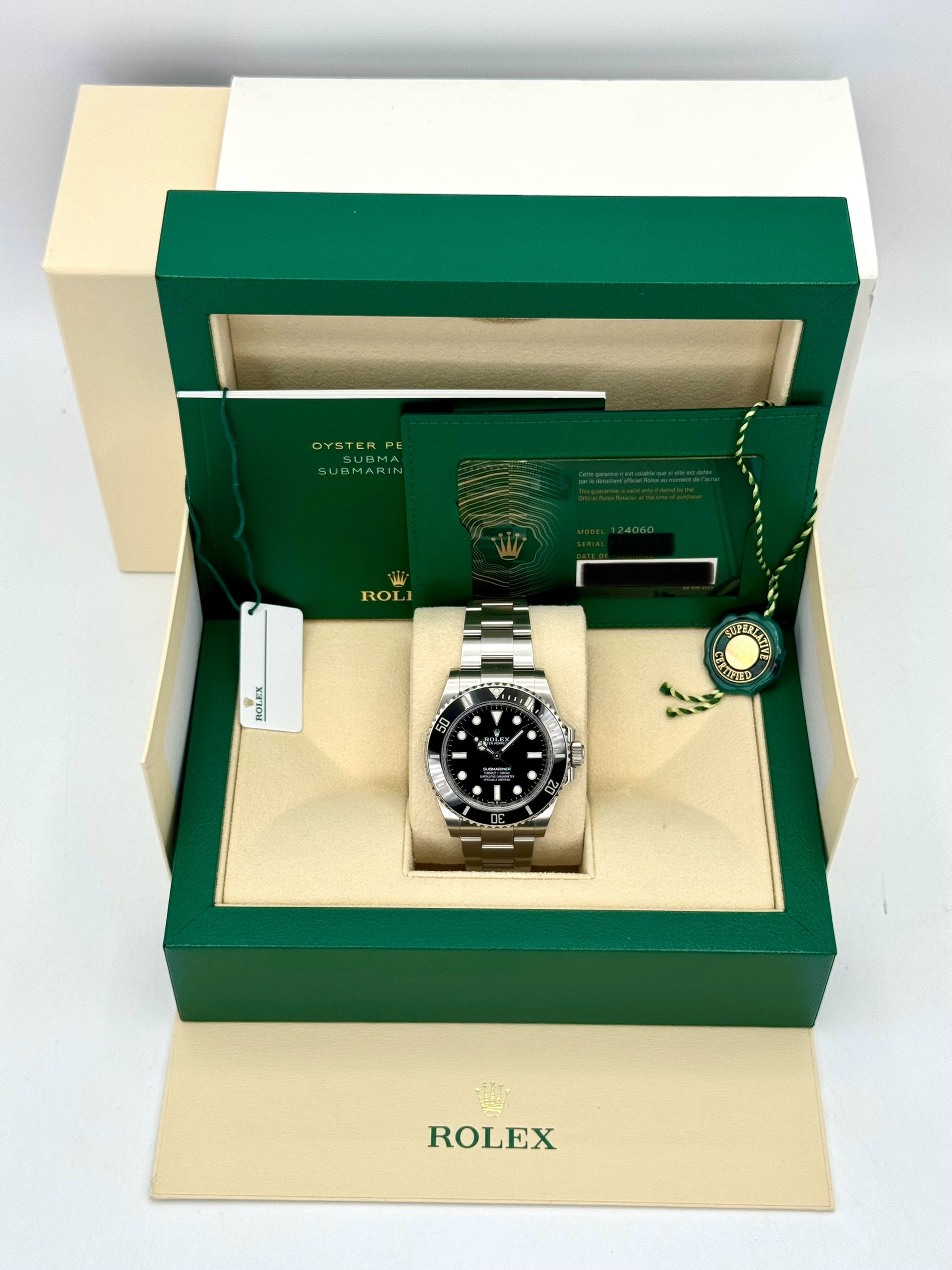 2022 Rolex Submariner 41mm 124060 Stainless Steel Black Dial - MyWatchLLC