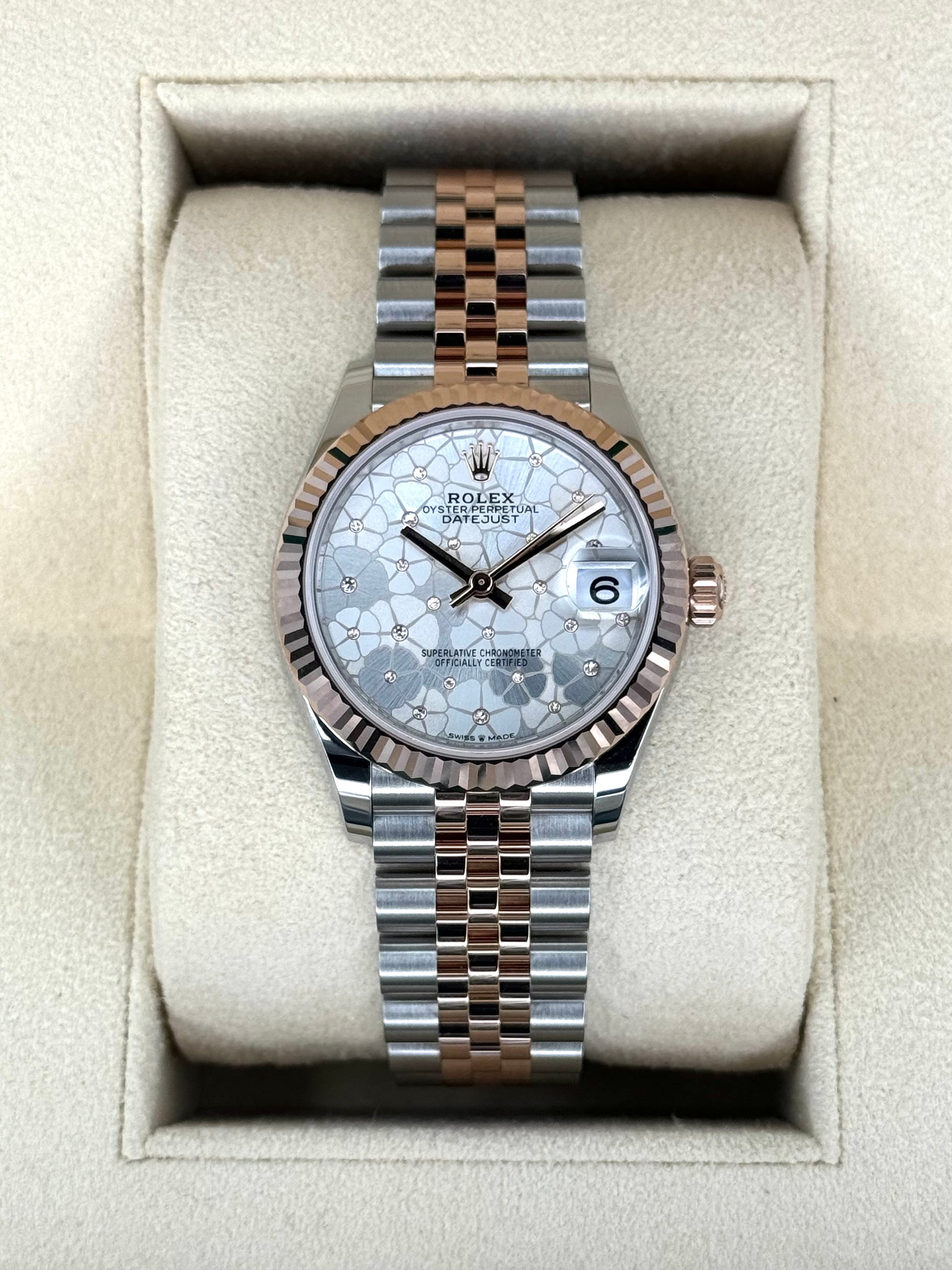 NEW 2024 Rolex Ladies Datejust 31mm 278271 Jubilee Floral Motif Dial - MyWatchLLC