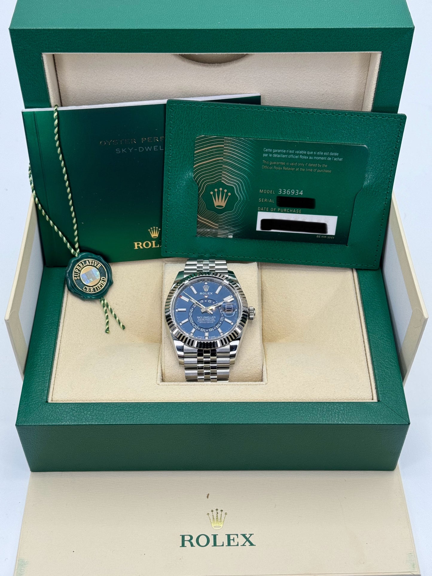 NEW 2023 Rolex Sky-Dweller 42mm Stainless Steel Jubilee Blue Dial - MyWatchLLC
