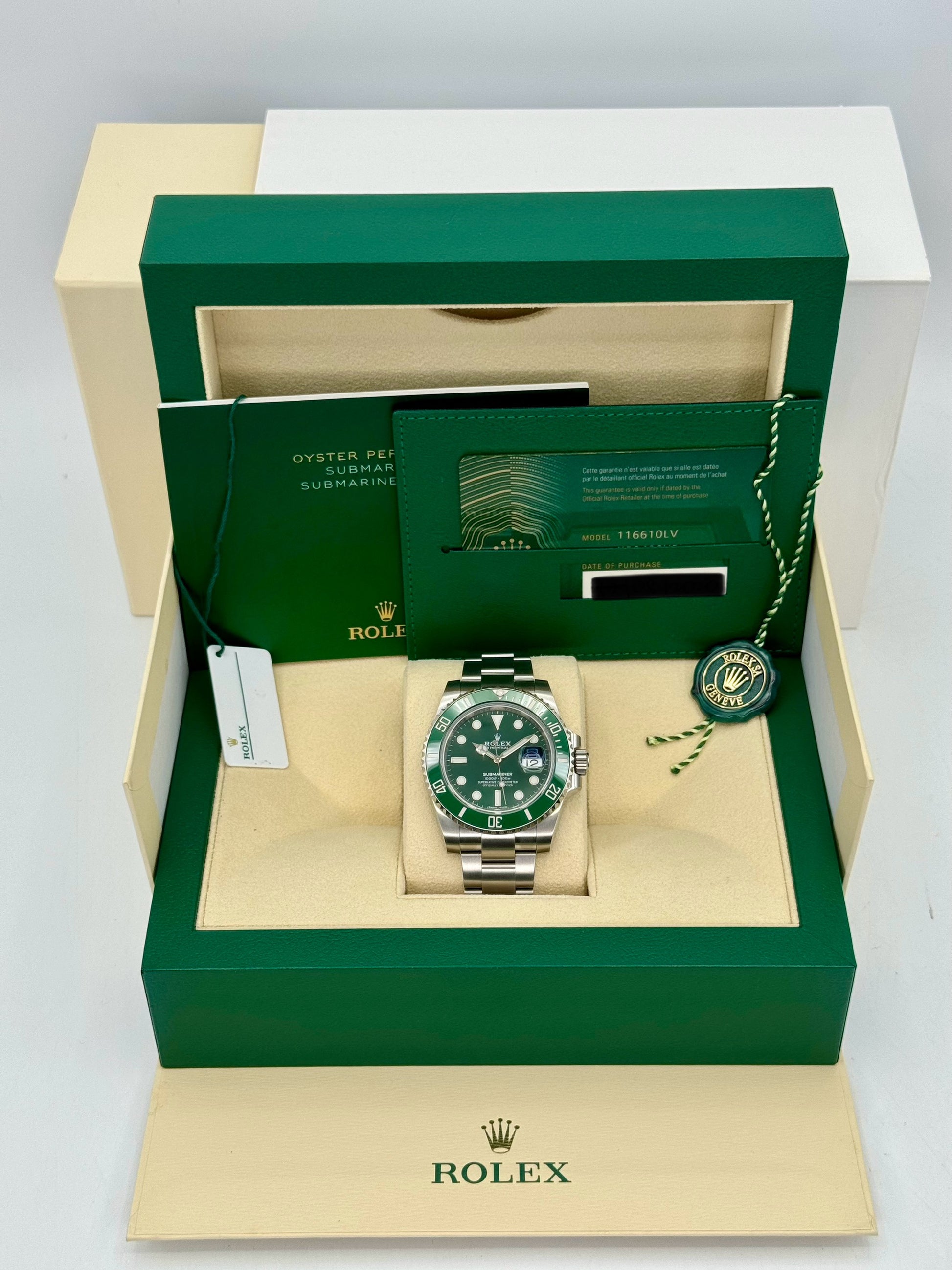 NEW 2020 Rolex Submariner "Hulk" 40mm 116610LV Green Dial - MyWatchLLC