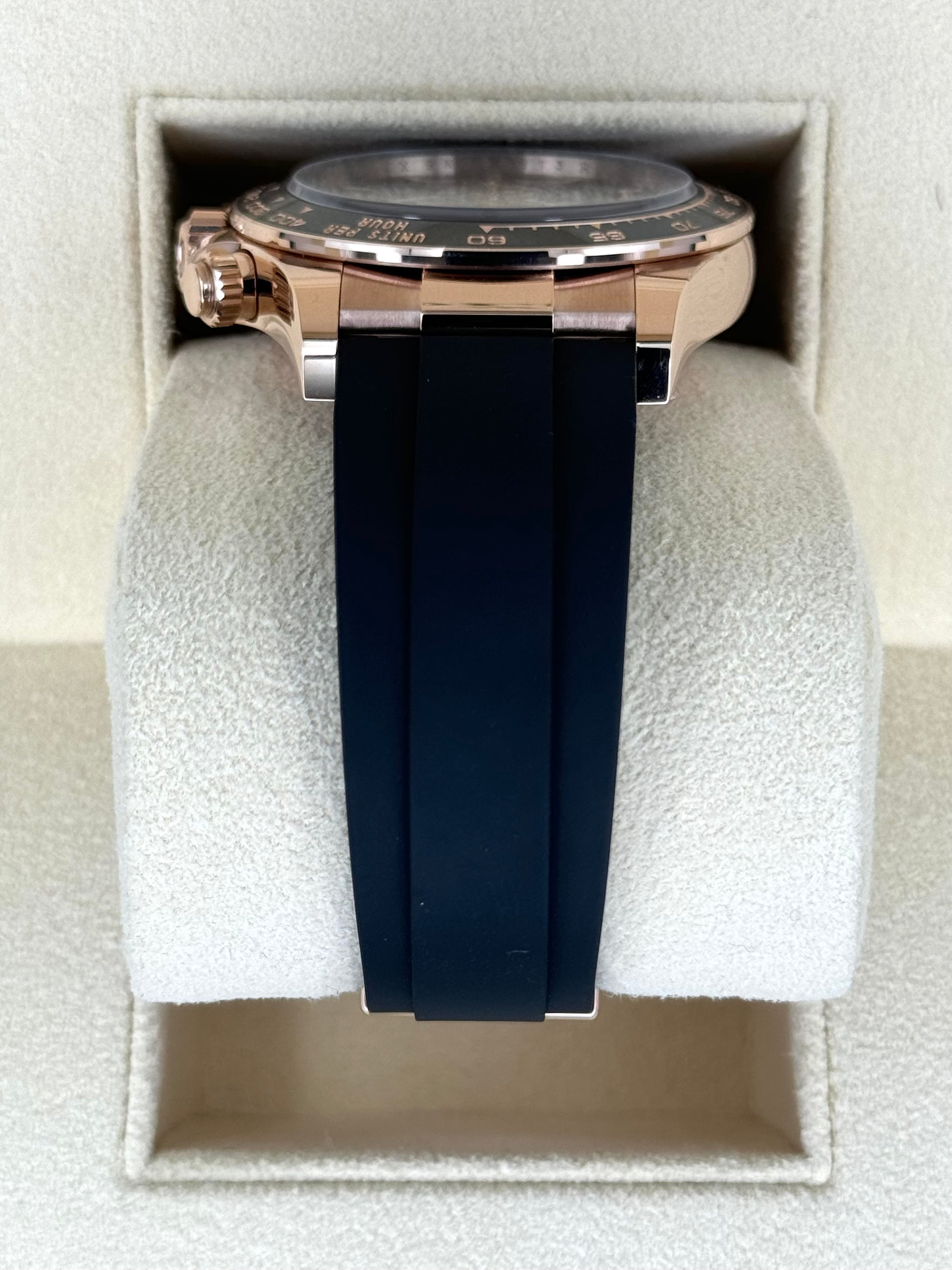 NEW 2025 Rolex Daytona 40mm 126515LN Rose Gold Oysterflex Black Dial - MyWatchLLC