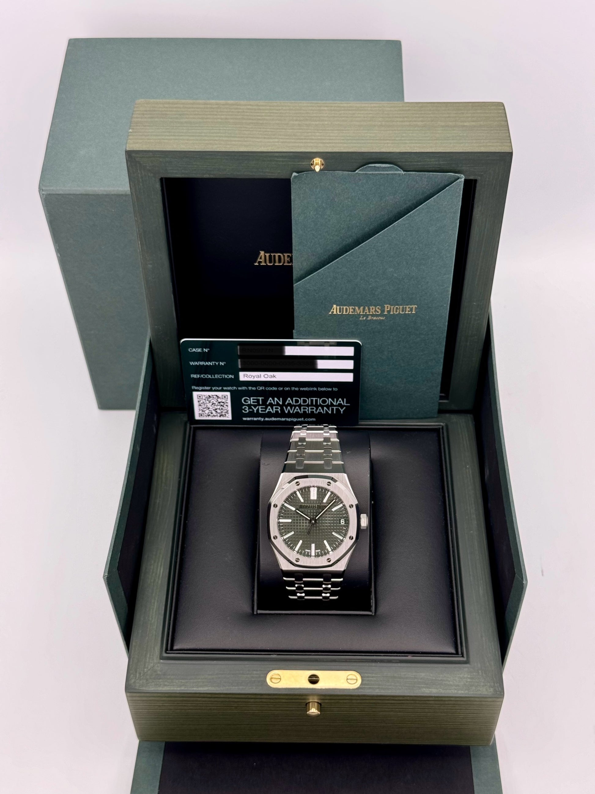 2023 Audemars Piguet Royal Oak 41mm 15510ST Green Dial - MyWatchLLC