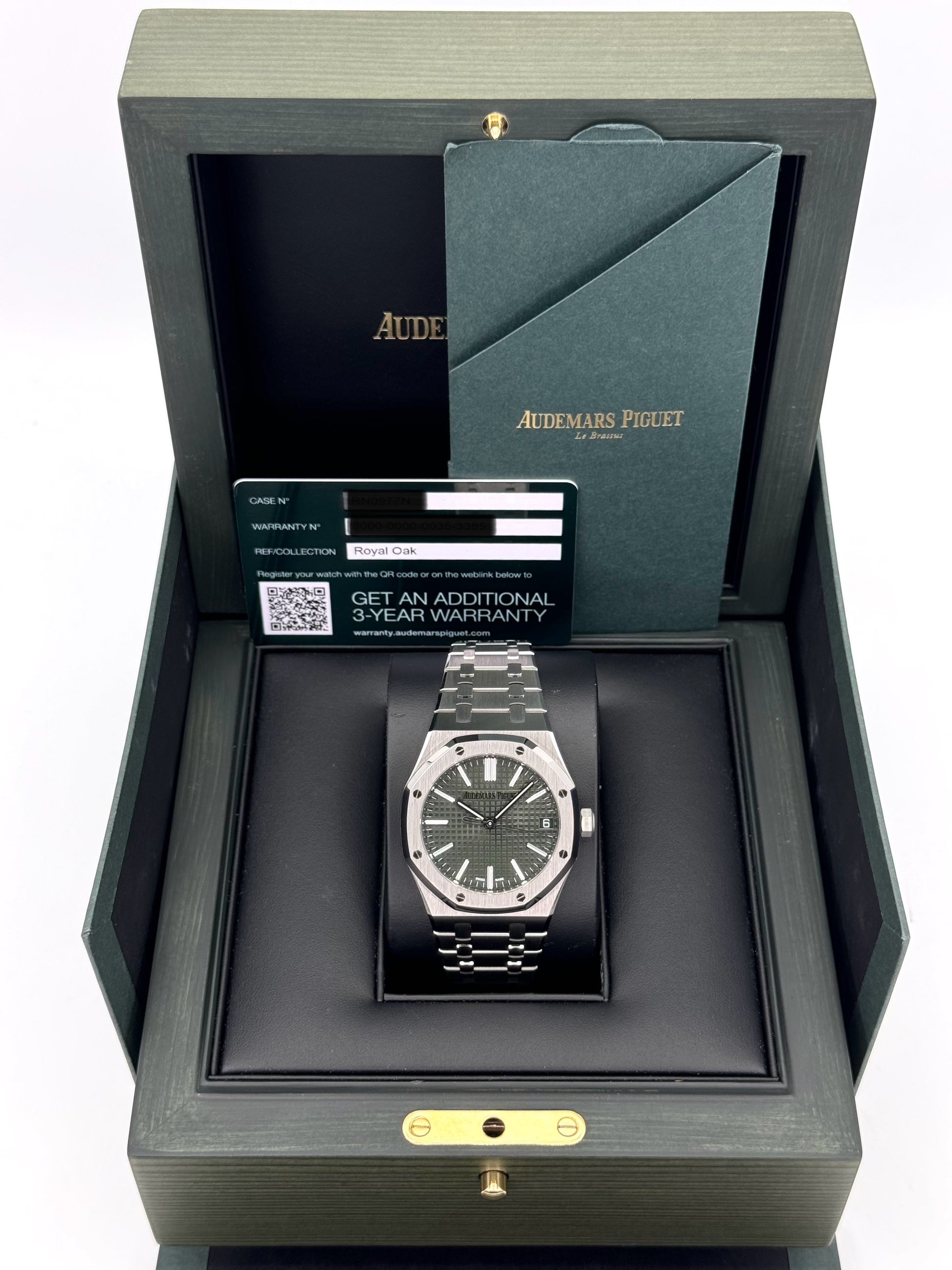 2023 Audemars Piguet Royal Oak 41mm 15510ST Green Dial - MyWatchLLC