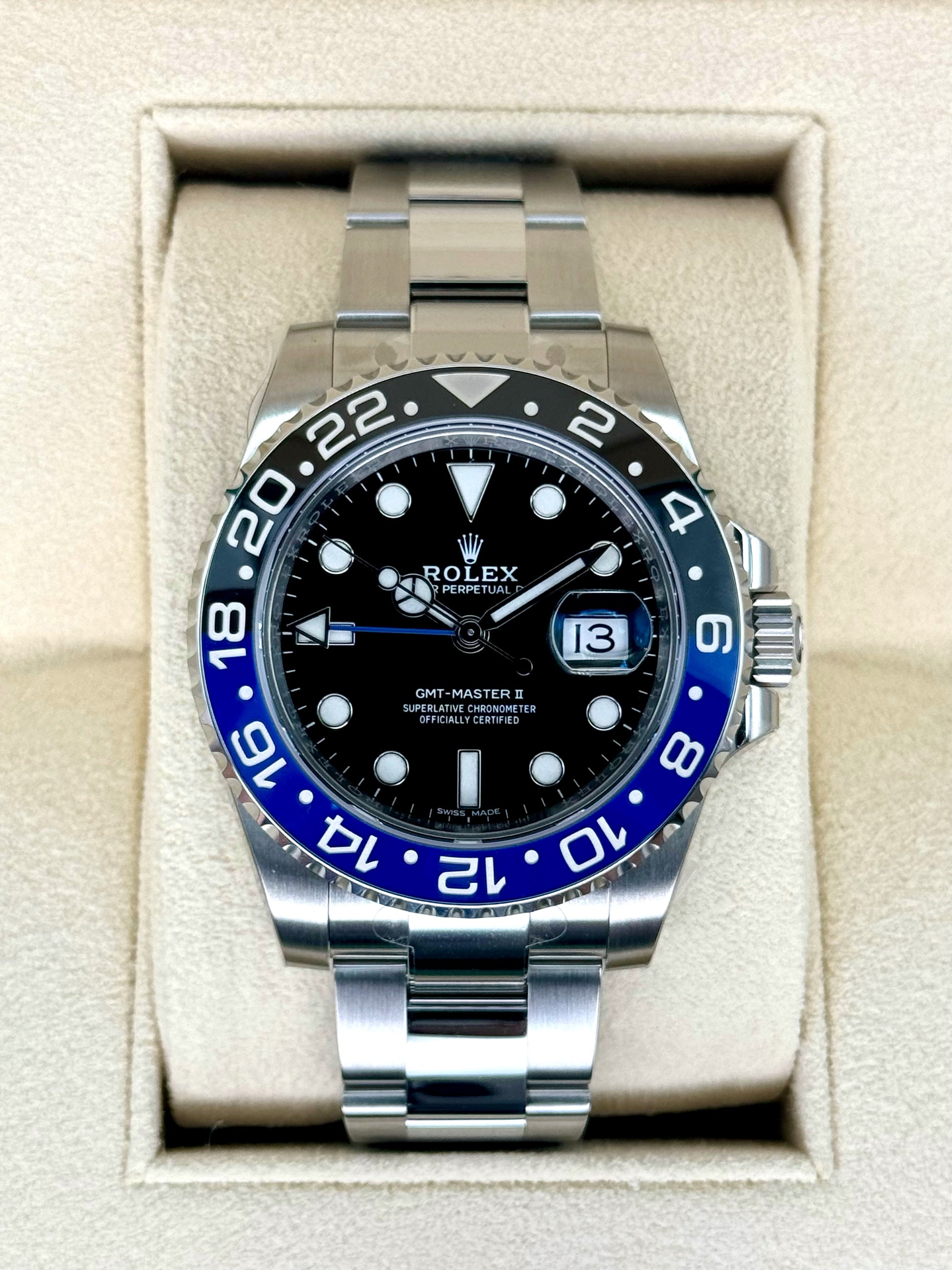 NEW OLD STOCK 2017 Rolex GMT-Master II "Batman" 40mm 116710BLNR Oyster - MyWatchLLC