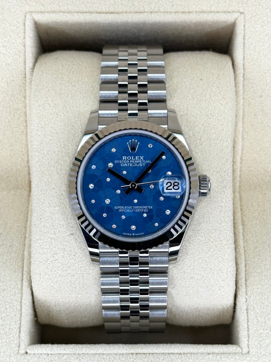 NEW 2023 Rolex Lady DJ 31mm 278274 Stainless Steel Jubilee Floral Dial - MyWatchLLC