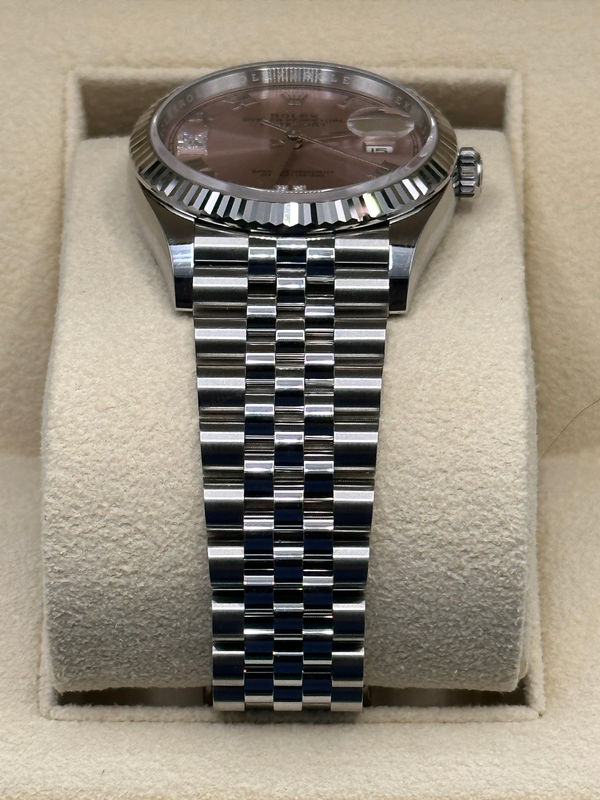 2023 Rolex Datejust 36mm 126234 Jubilee Pink Dial Diamond VI & IX - MyWatchLLC