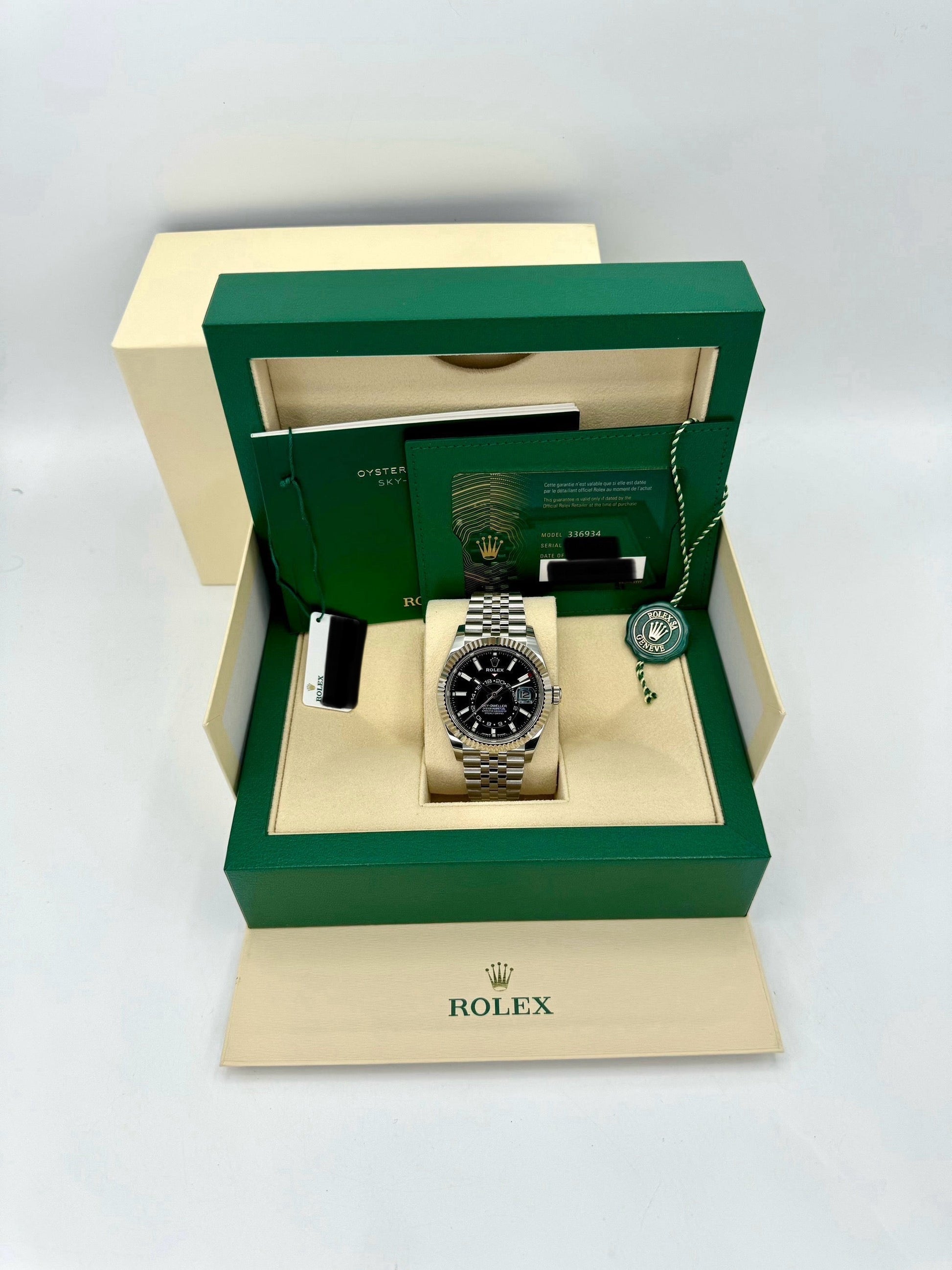 NEW 2024 Rolex Sky-Dweller 42mm 336934 Stainless Steel Jubilee Black Dial - MyWatchLLC