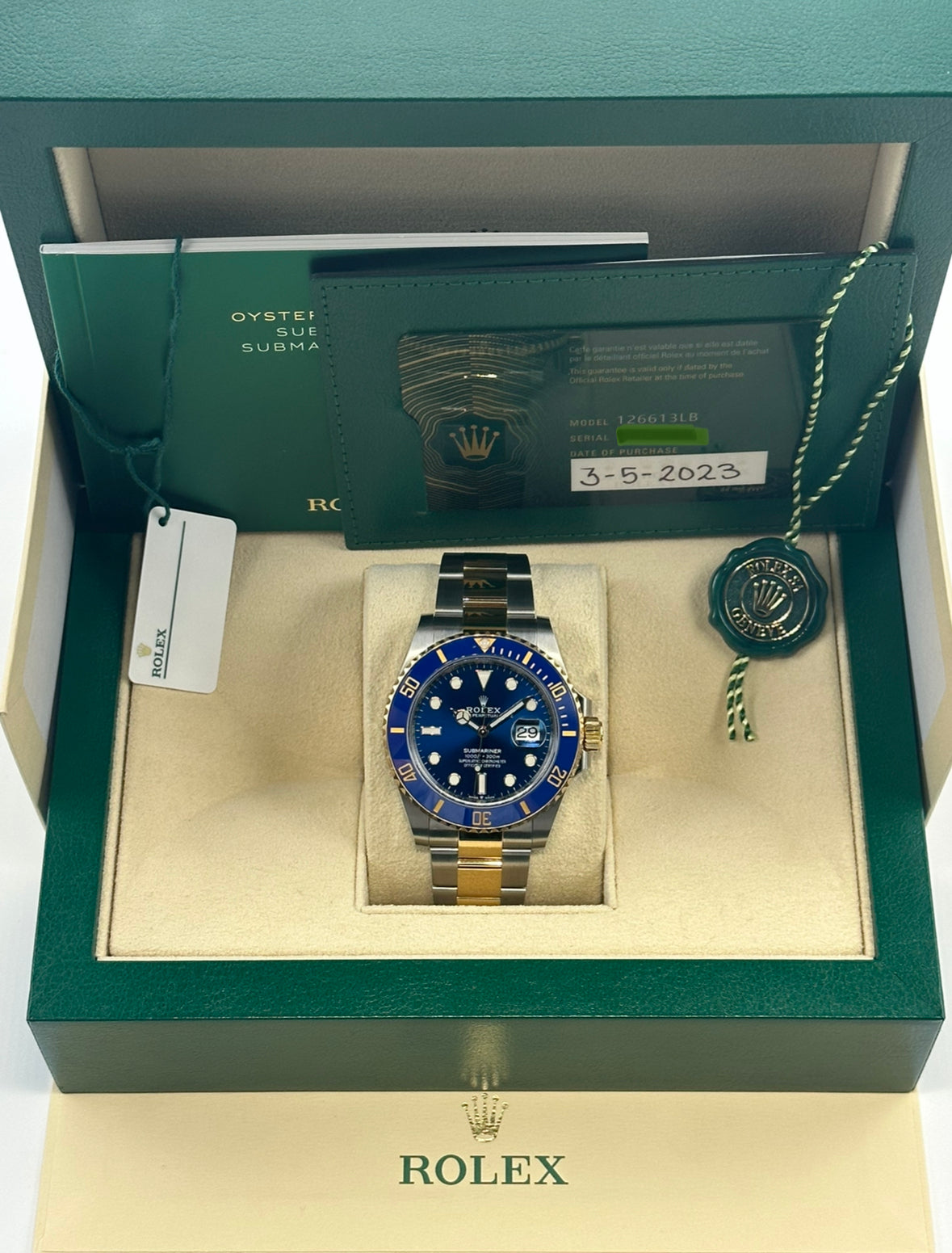 2023 Rolex Submariner Date “Bluesy” 41mm 126613LB Two-Tone Blue Dial - MyWatchLLC