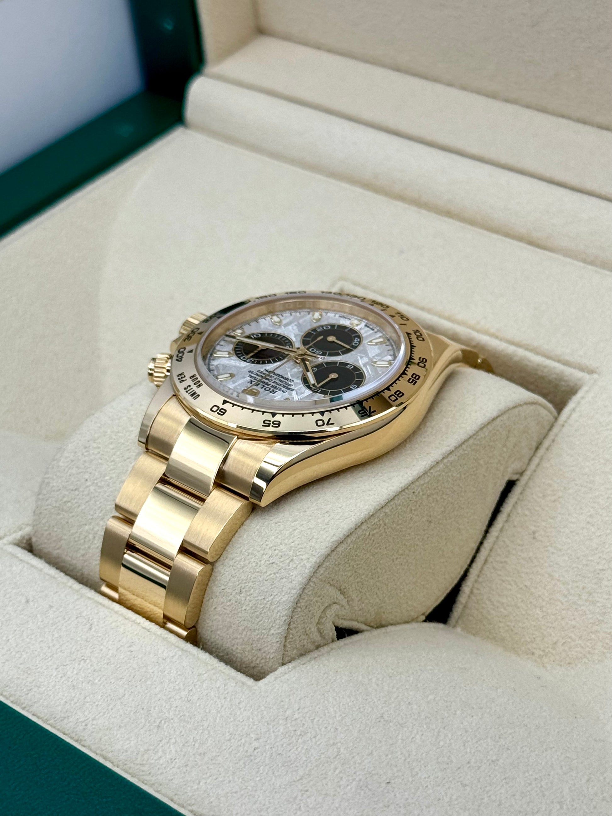 NEW 2023 Rolex Daytona 40mm 116508 Yellow Gold Meteorite Dial - MyWatchLLC