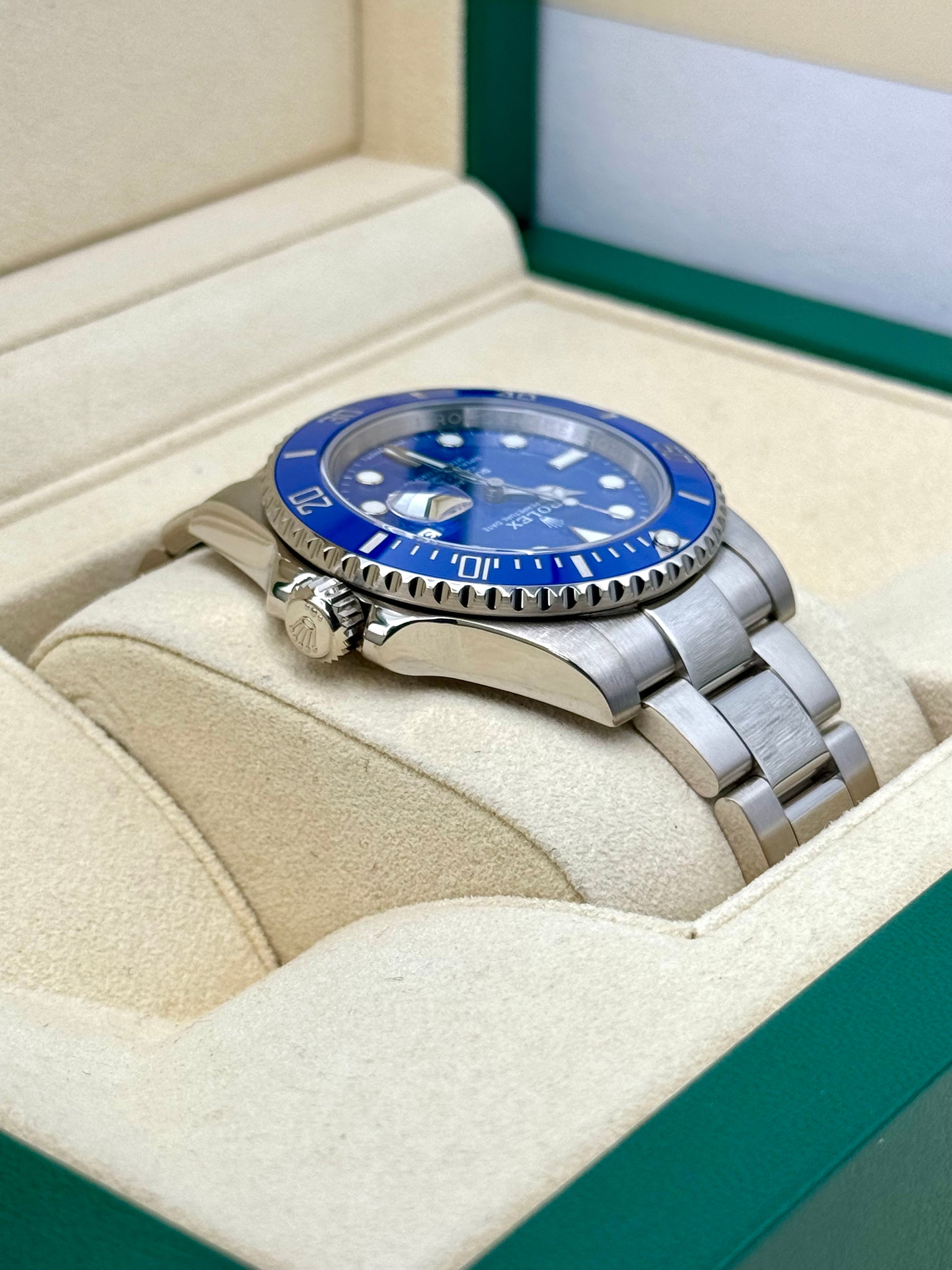 2017 Rolex Submariner Date "Smurf" 40mm 116619LB White Gold Blue Dial - MyWatchLLC