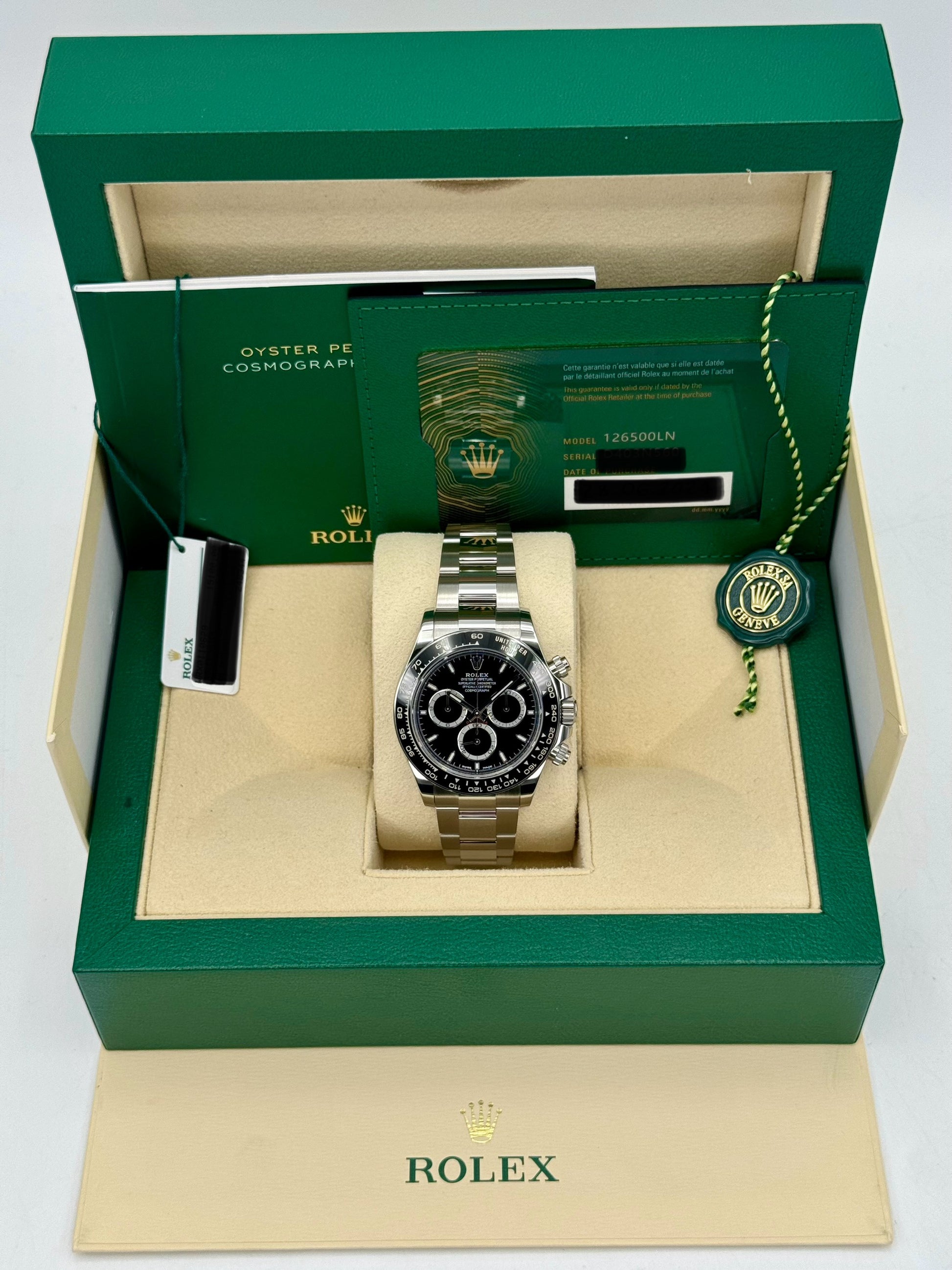 2024 Rolex Daytona 40mm 126500LN Stainless Steel Black Dial - MyWatchLLC