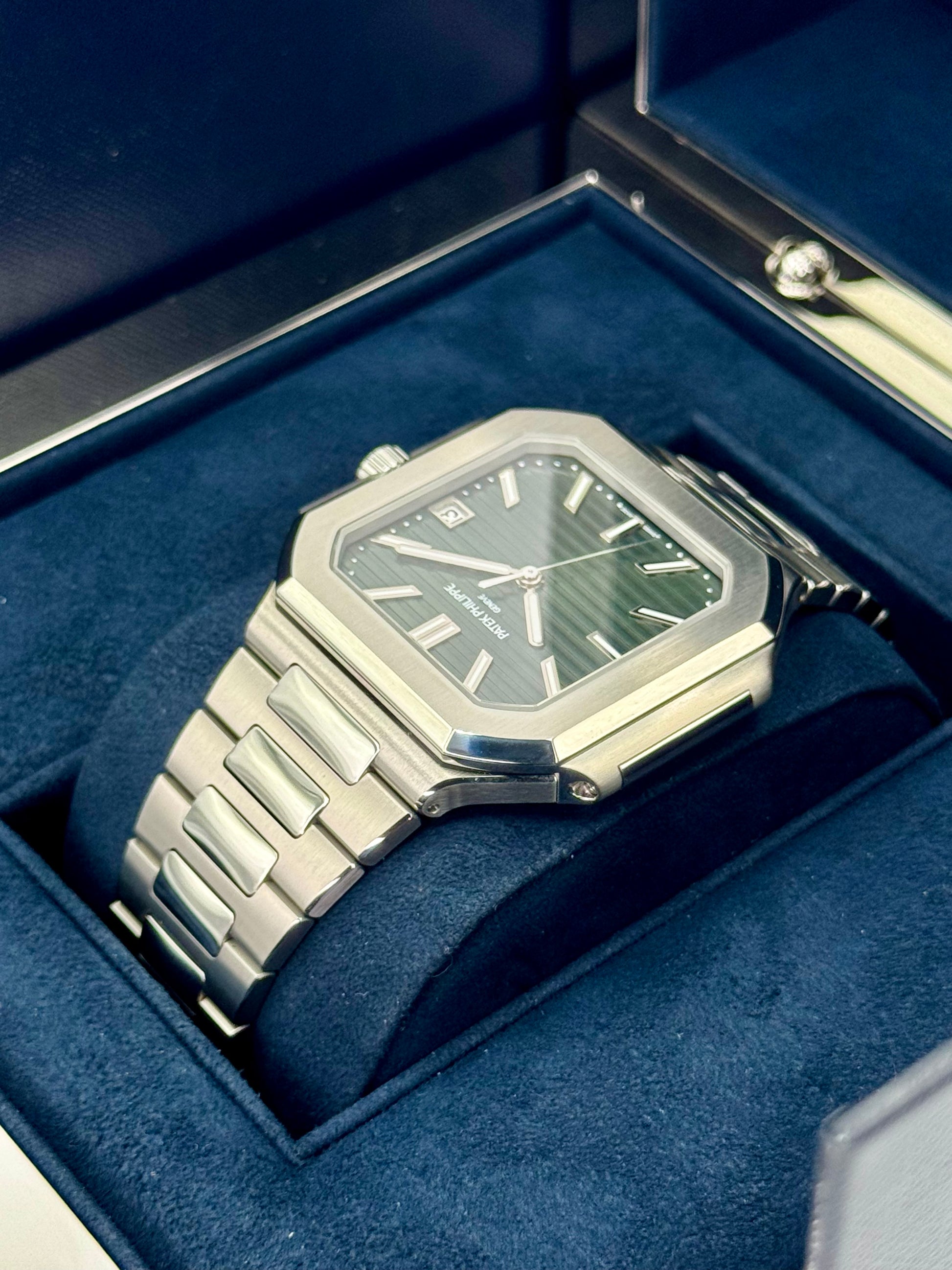NEW 2025 Patek Philippe Cubitus 45mm 5821 Stainless Steel Green Dial - MyWatchLLC