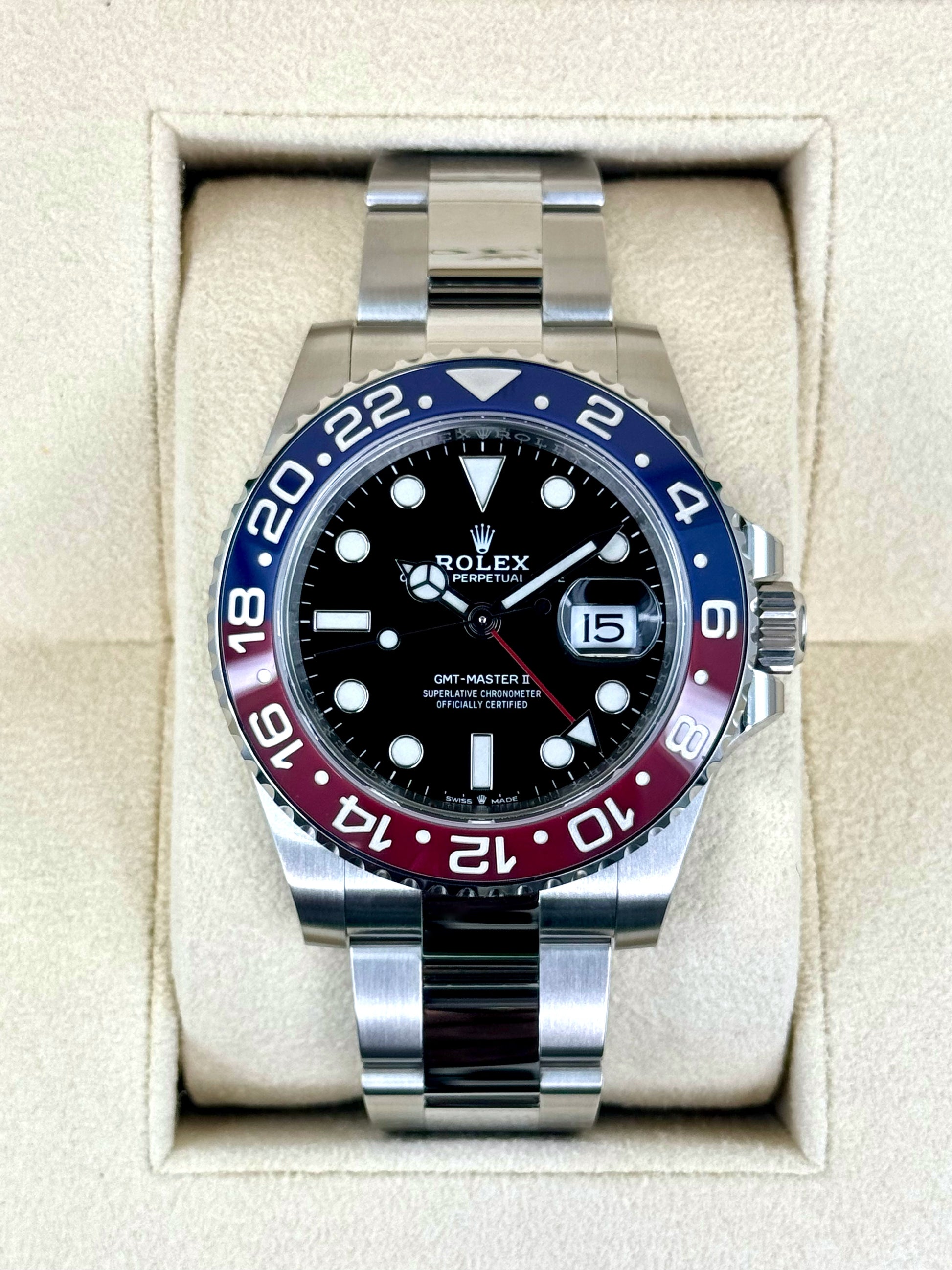 2022 Rolex GMT-Master II "Pepsi" 40mm 126710BLRO Oyster - MyWatchLLC