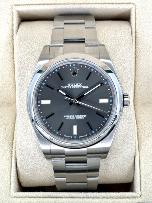 2017 Rolex Oyster Perpetual 39mm 114300 Rhodium Dial - MyWatchLLC