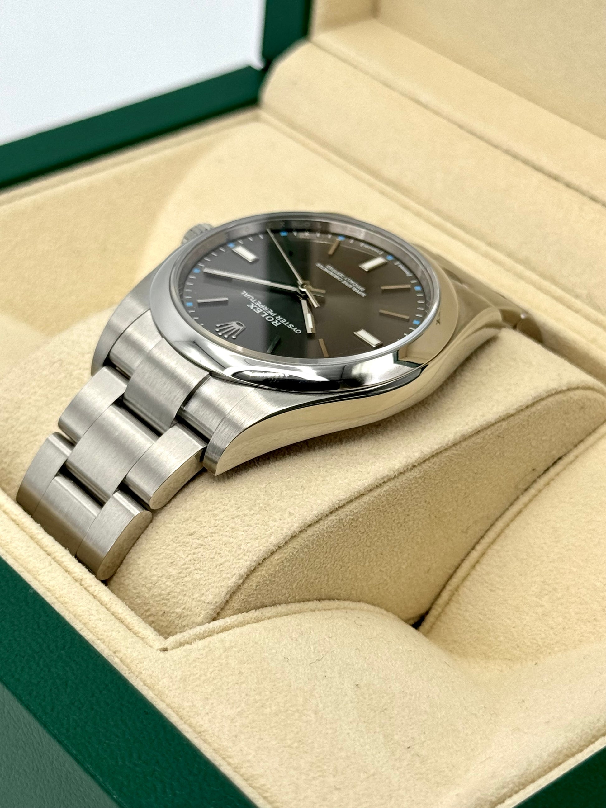 2017 Rolex Oyster Perpetual 39mm 114300 Rhodium Dial - MyWatchLLC