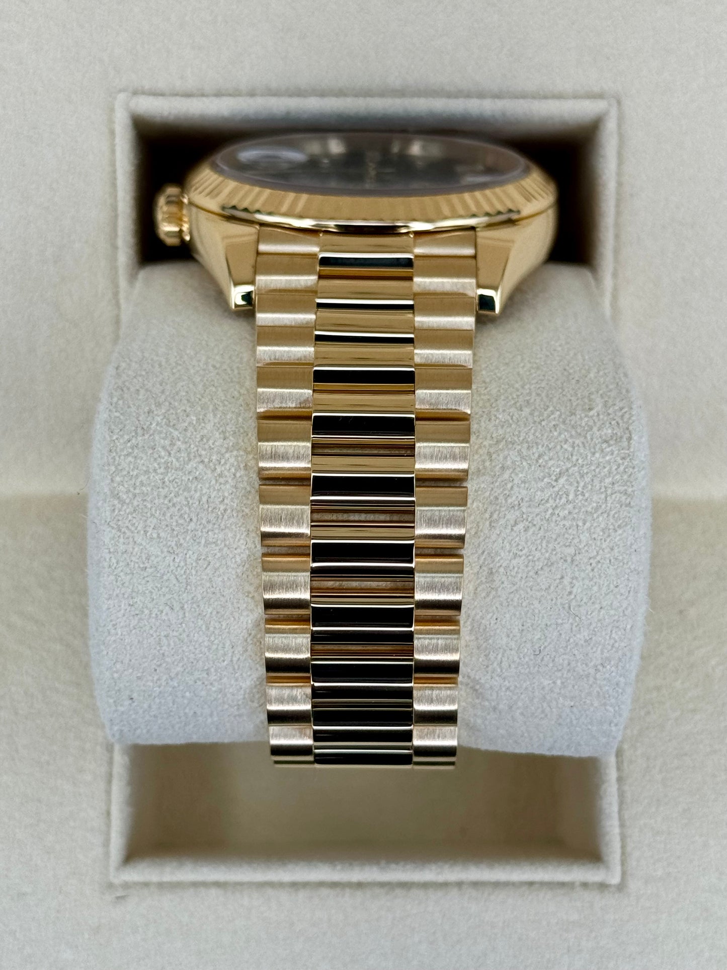 2023 Rolex Day-Date 40mm 228238 Black Diamond Baguette Dial - MyWatchLLC