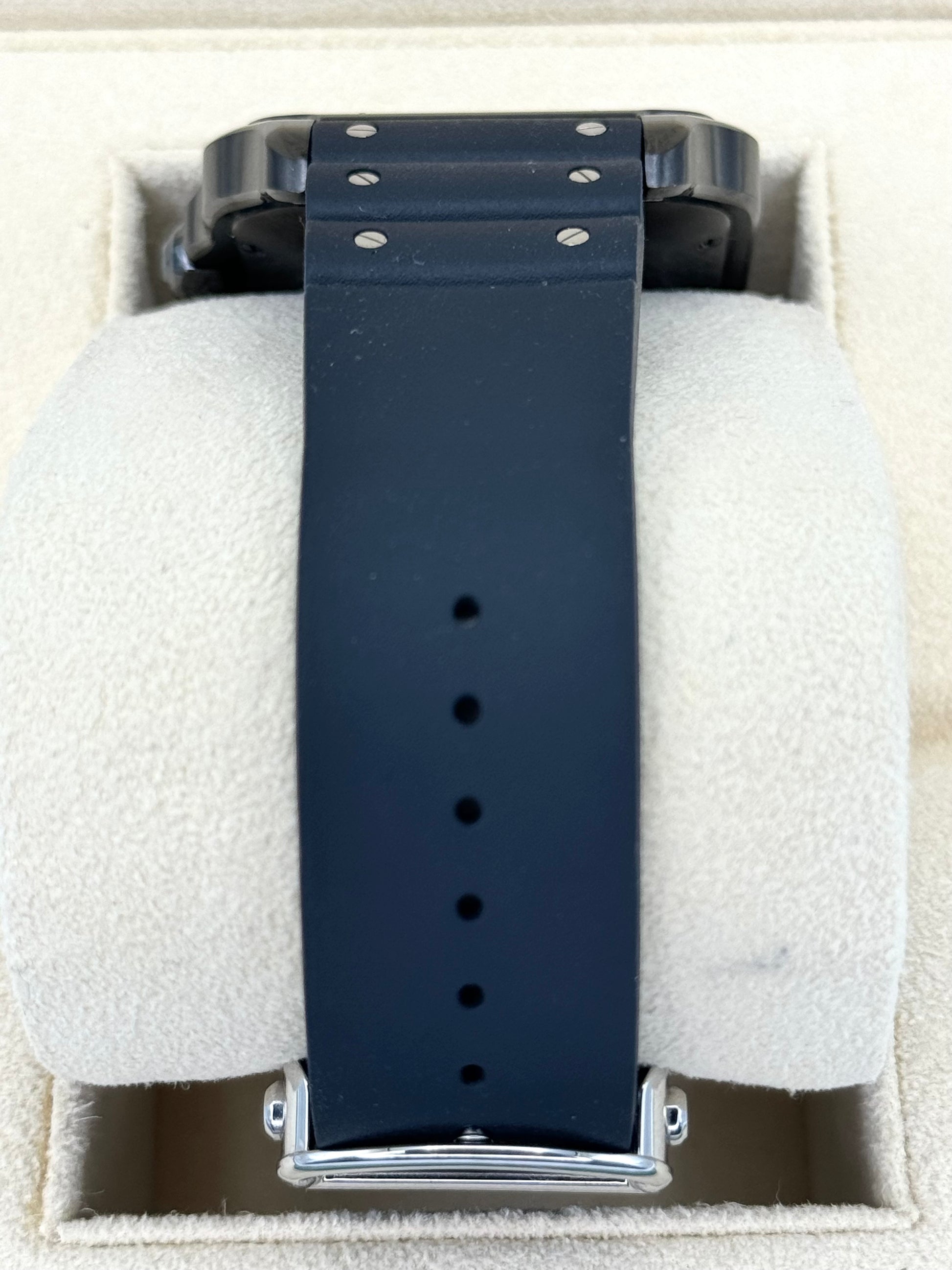 2023 Cartier Santos De Cartier 39.8mm WSSA0039 Black Steel Dial - MyWatchLLC