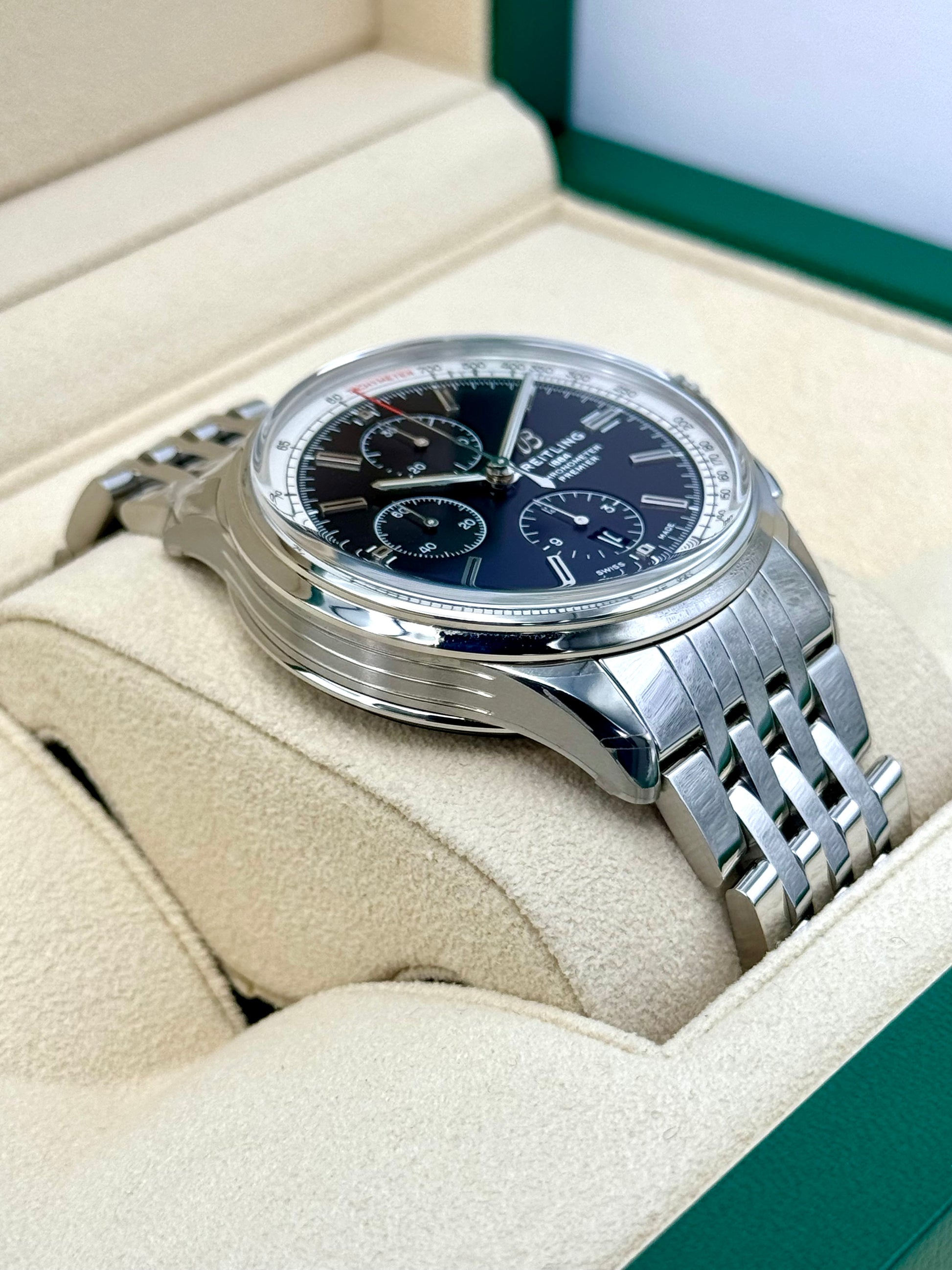 2023 Breitling Premier Chronograph 42mm A13315351B1A1 Steel Black Dial - MyWatchLLC