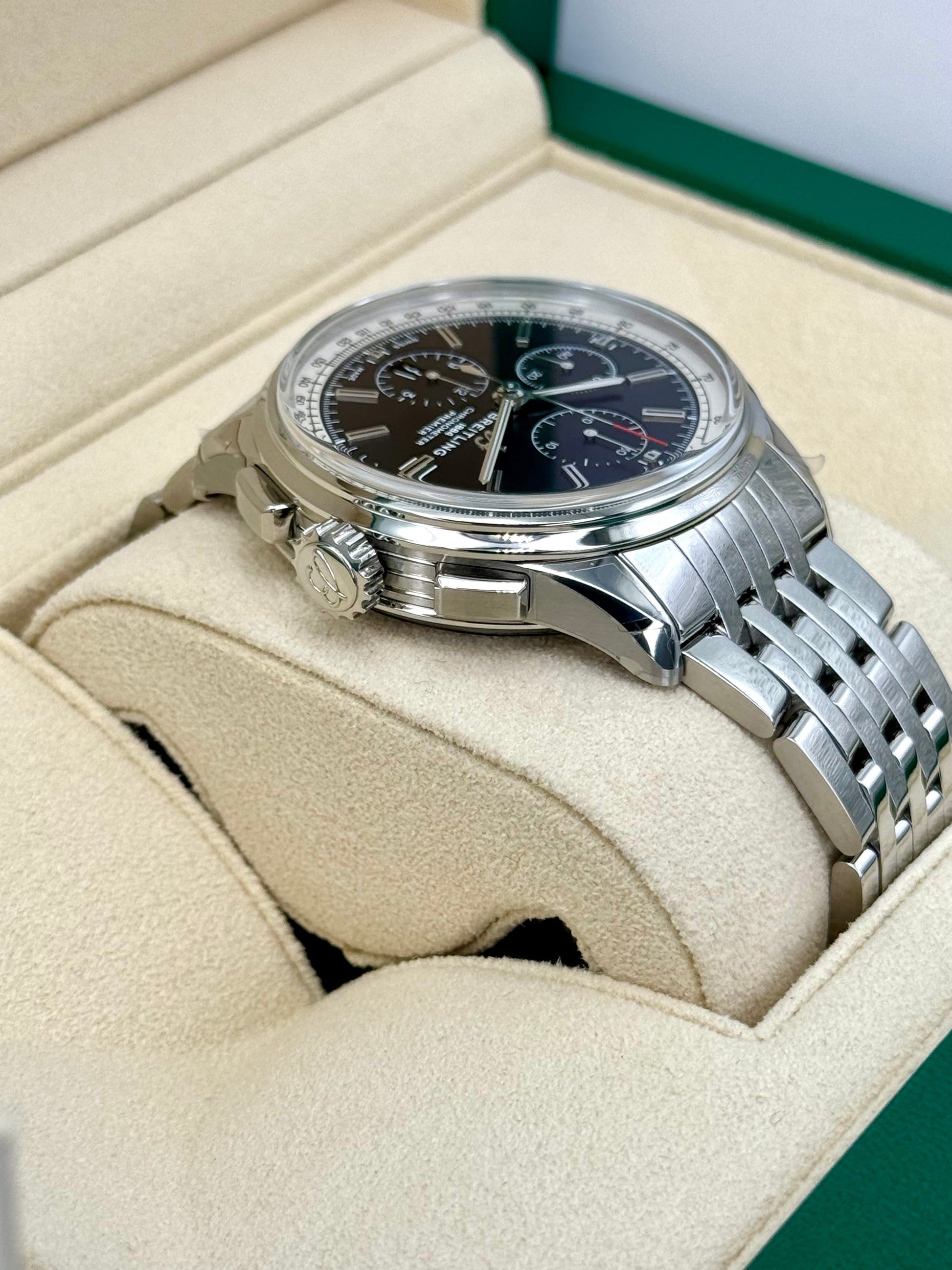 2023 Breitling Premier Chronograph 42mm A13315351B1A1 Steel Black Dial - MyWatchLLC