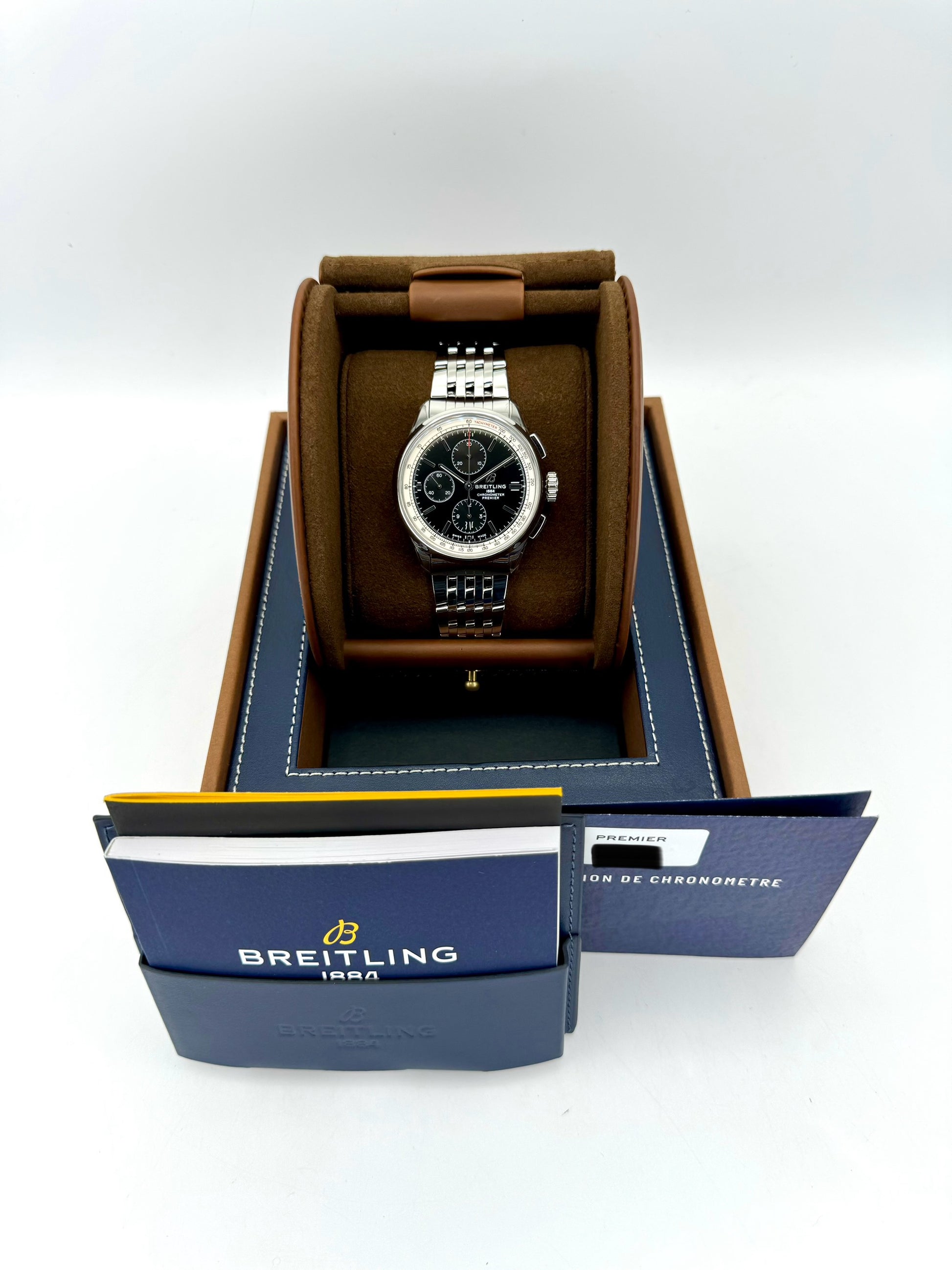 2023 Breitling Premier Chronograph 42mm A13315351B1A1 Steel Black Dial - MyWatchLLC