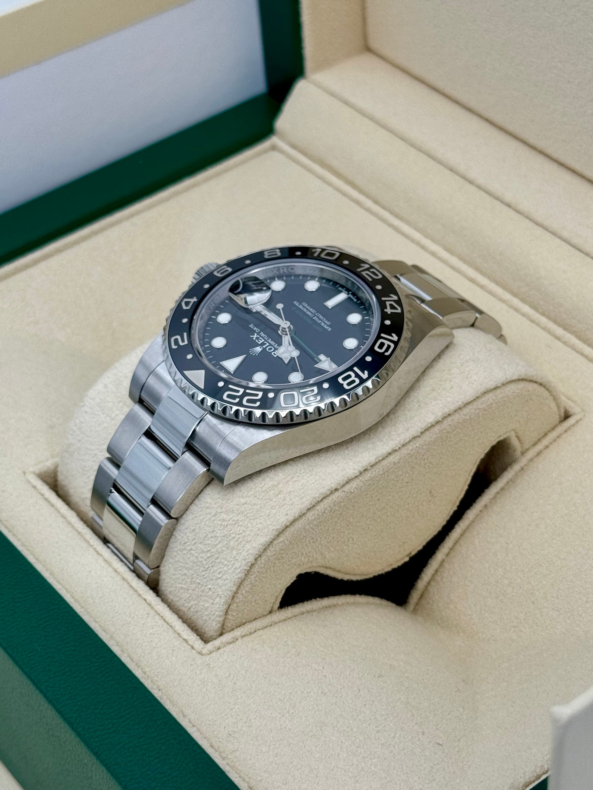 NEW 2022 Rolex GMT-Master II 40mm 116710LN Stainless Steel Black Dial - MyWatchLLC
