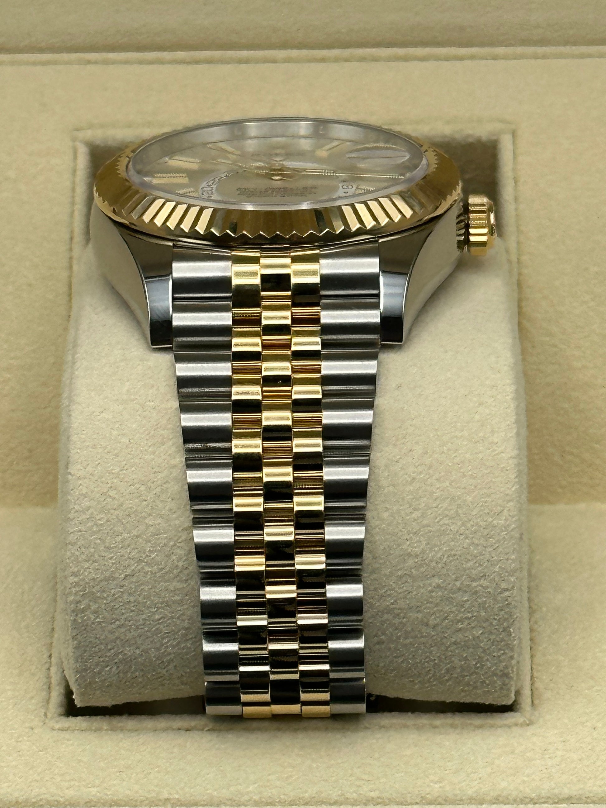 2023 Rolex Sky-Dweller 326933 Two-Tone Jubilee White Stick Dial - MyWatchLLC