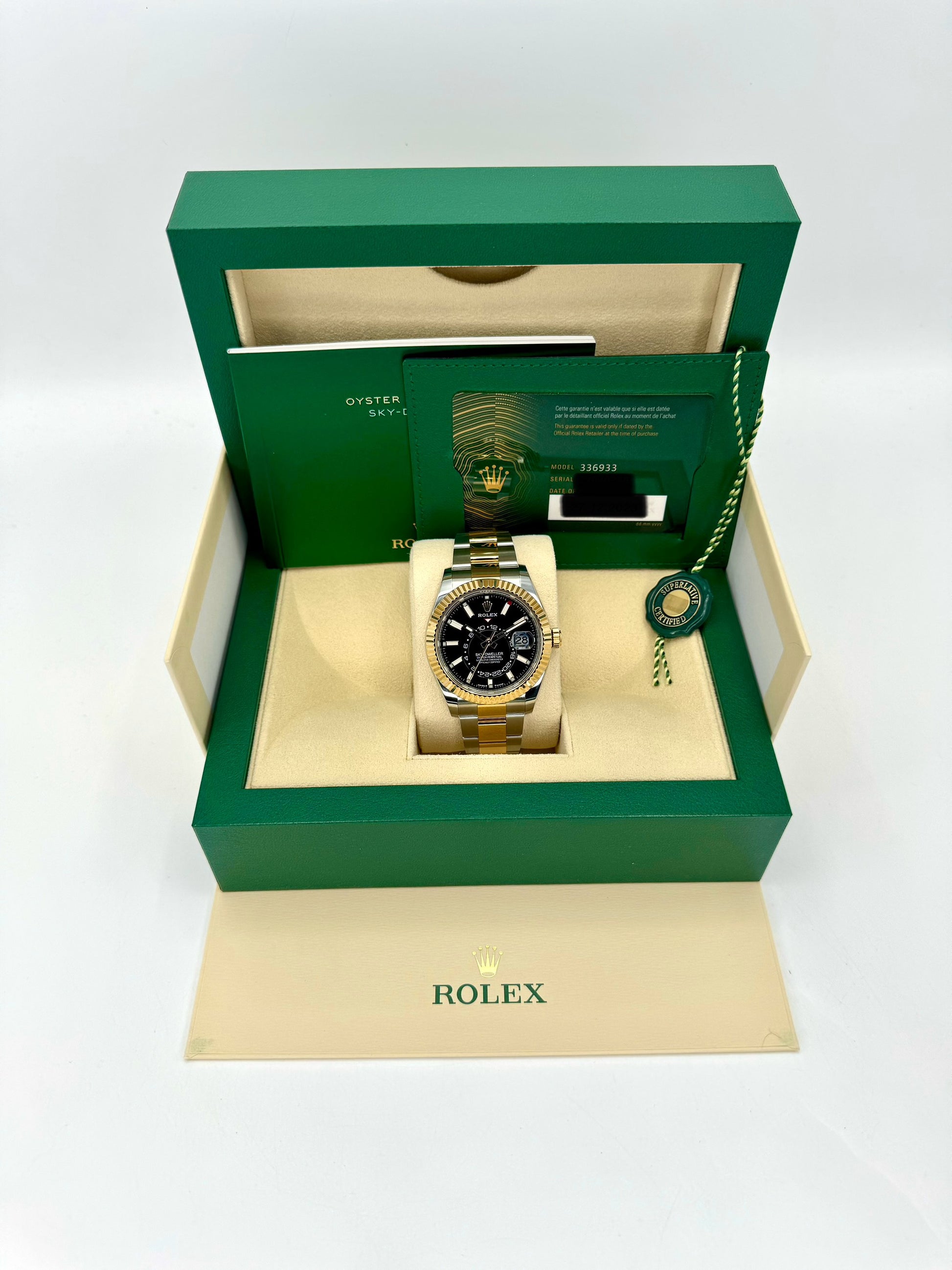 2023 Rolex Sky-Dweller 42mm 336933 Two-Tone Oyster Black Dial - MyWatchLLC